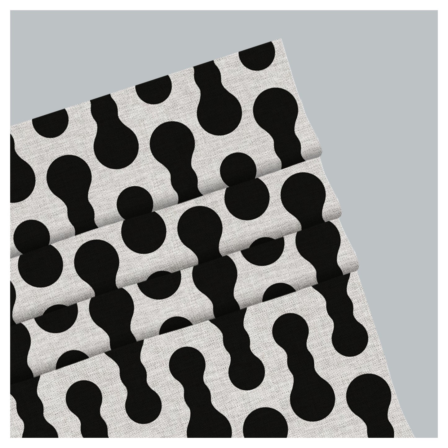 Black & White Seamless Pattern Print Window Roman Shade