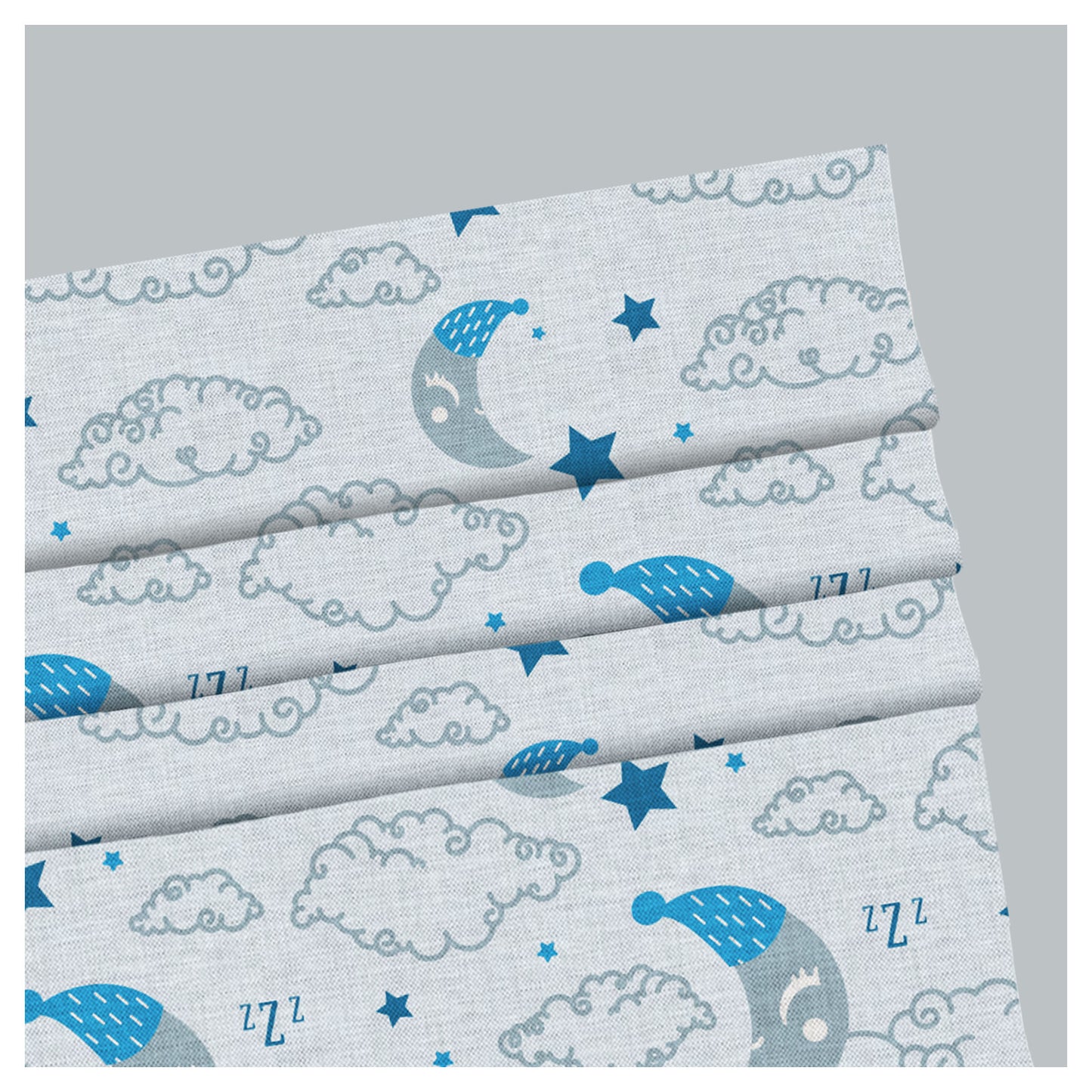 Good Night Moon Nursery Pattern Print Window Roman Shade