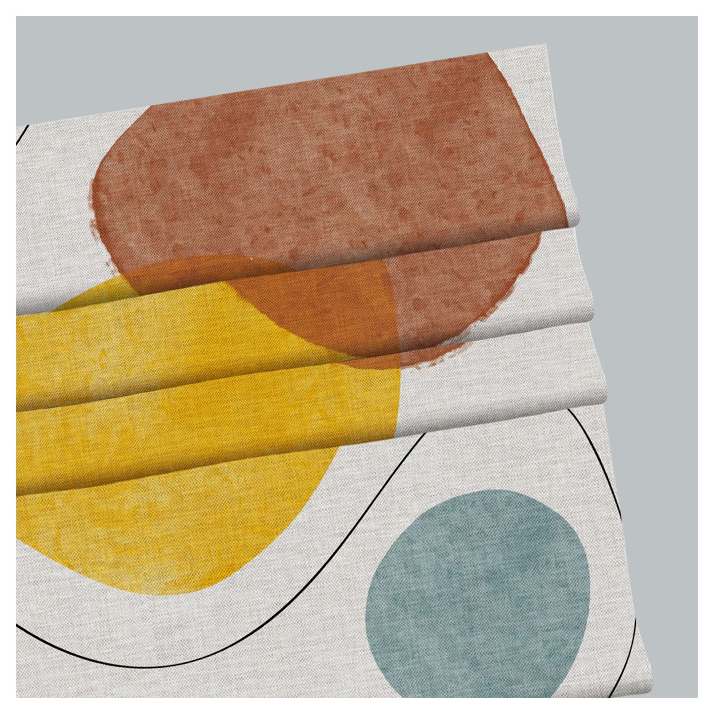 Abstract Watercolor Pattern Print Window Roman Shade