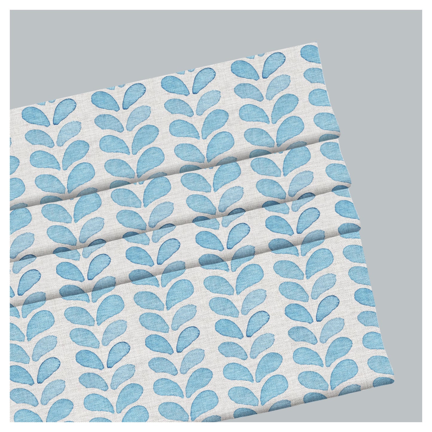 Watercolor Leaf Pattern Print Window Roman Shade