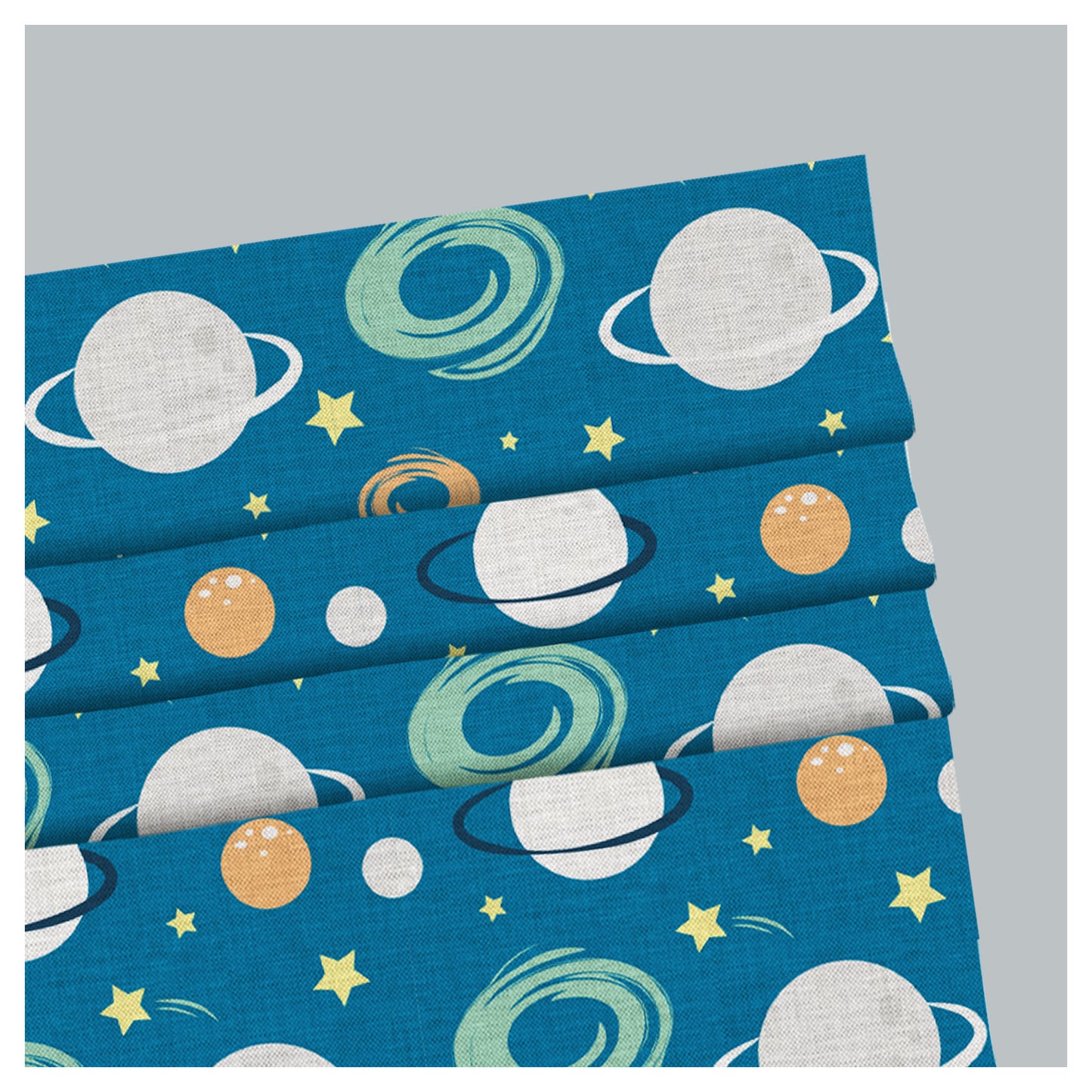 Space and Planet Nursery Window Roman Shade