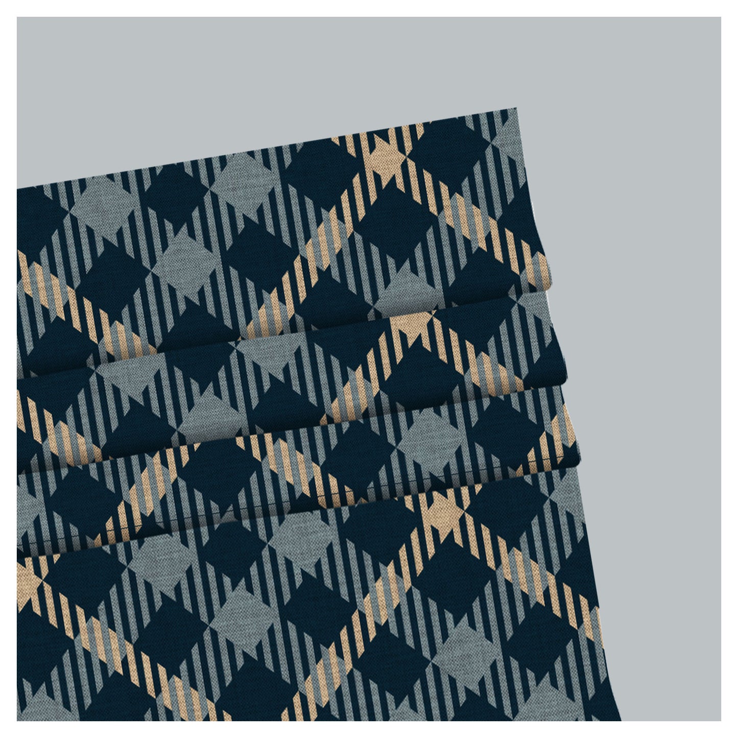Elegant Tartan Pattern Print Window Roman Shade