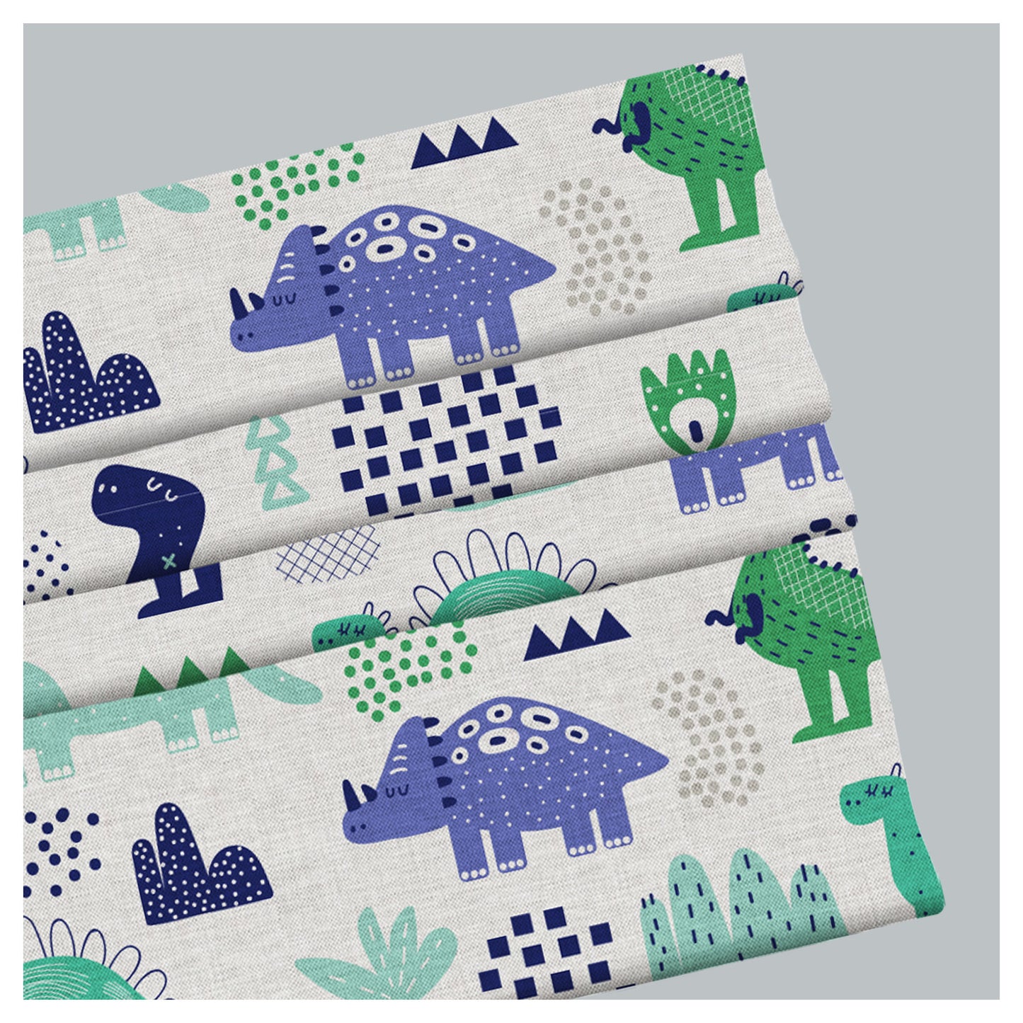 Dinosaur Nursery Pattern Print Window Roman Shade