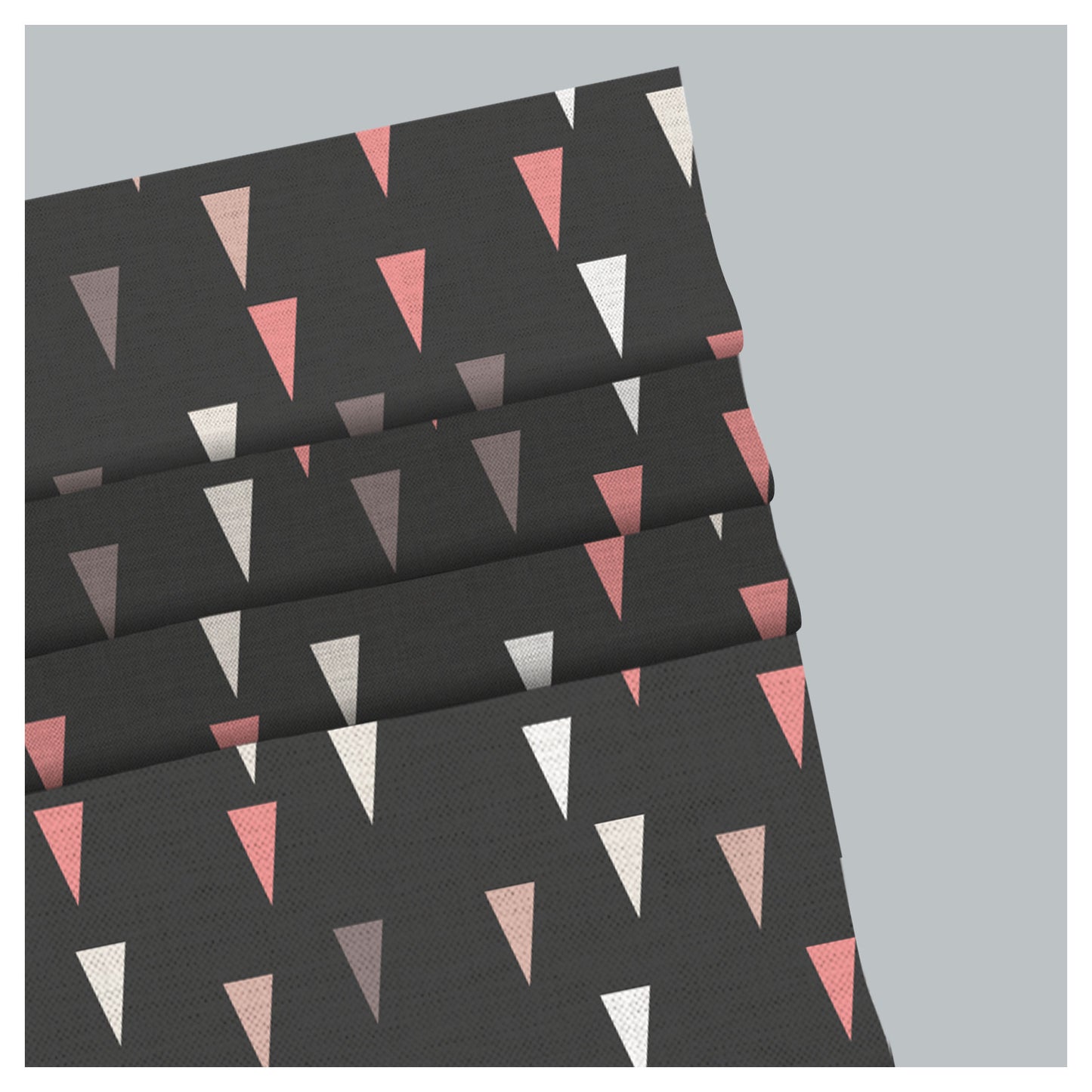 Nordic Triangles Quilt Pattern Scandinavian Window Roman Shade