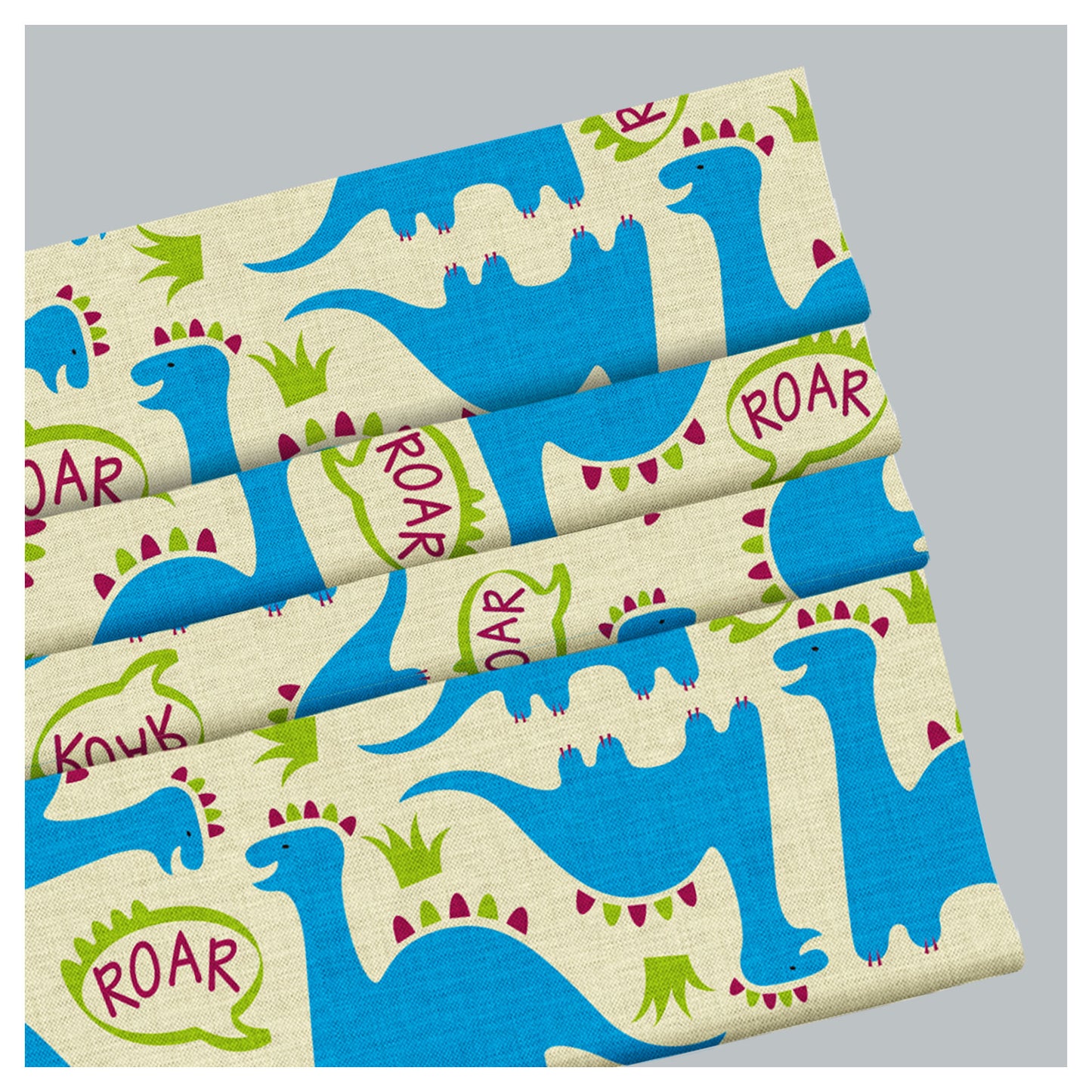 Dinosaur Nursery Pattern Print Window Roman Shade