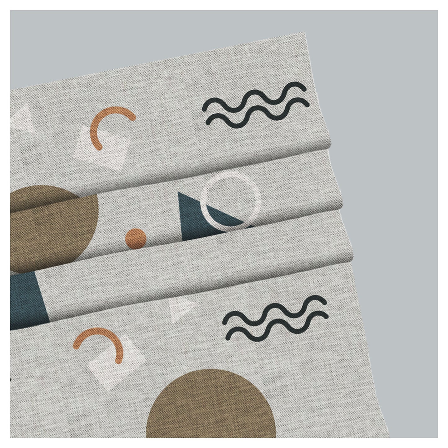Memphis Style Pattern Print Window Roman Shade