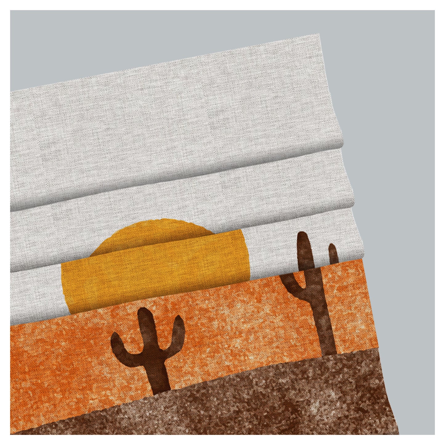 Boho Desert Landscape Pattern Print Window Roman Shade