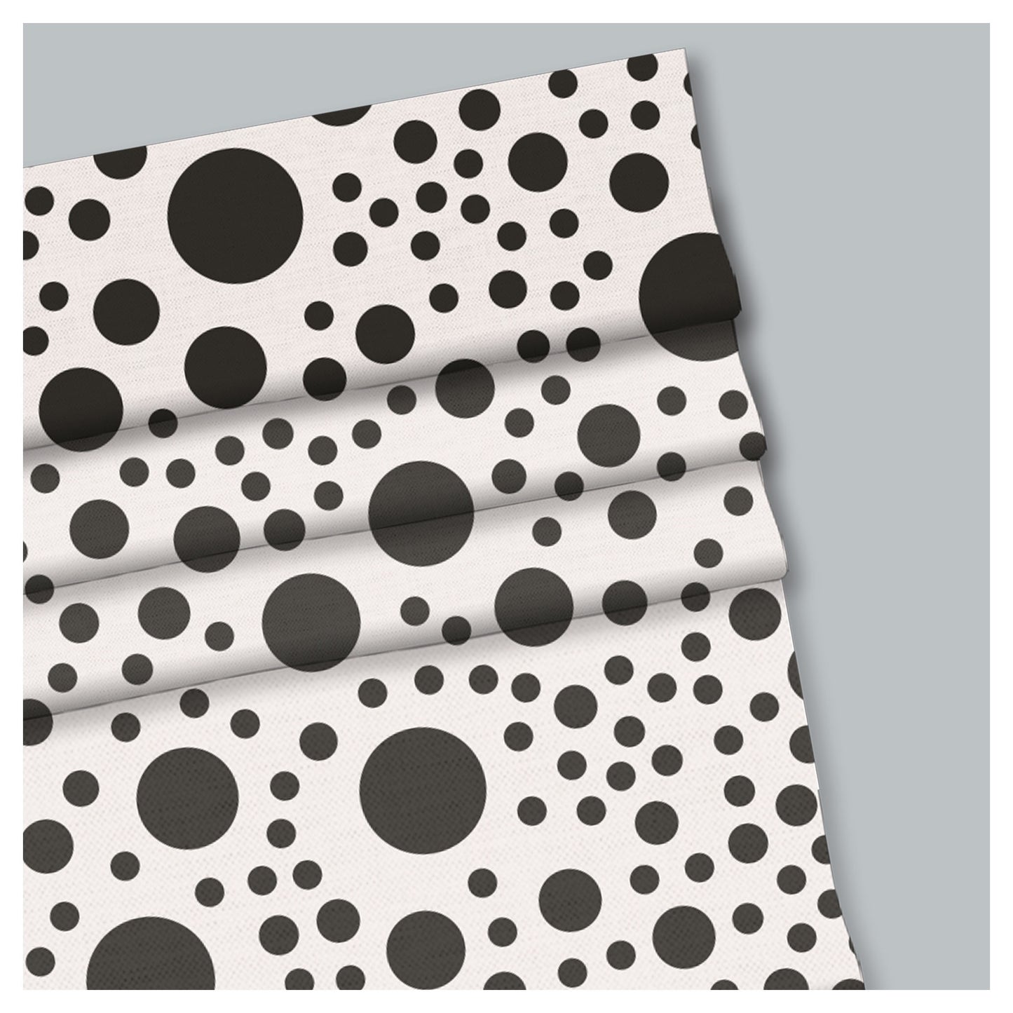 Black and White Polka Dot Window Roman Shade