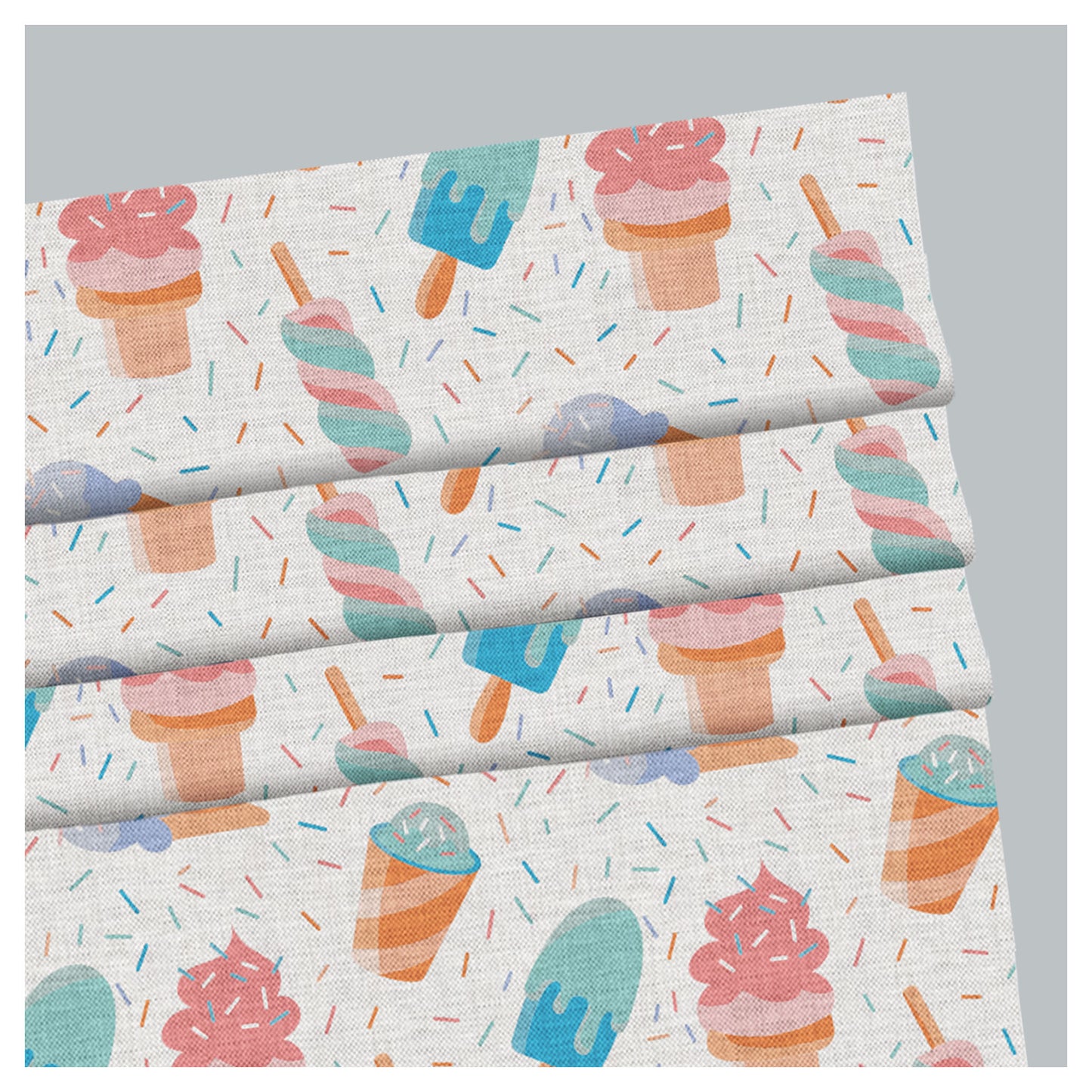 Summer Ice Cream Nursery Window Roman Shade