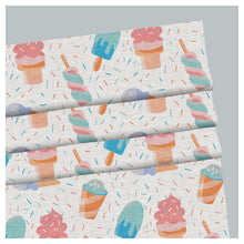 Load image into Gallery viewer, Summer Ice Cream Nursery Window Roman Shade
