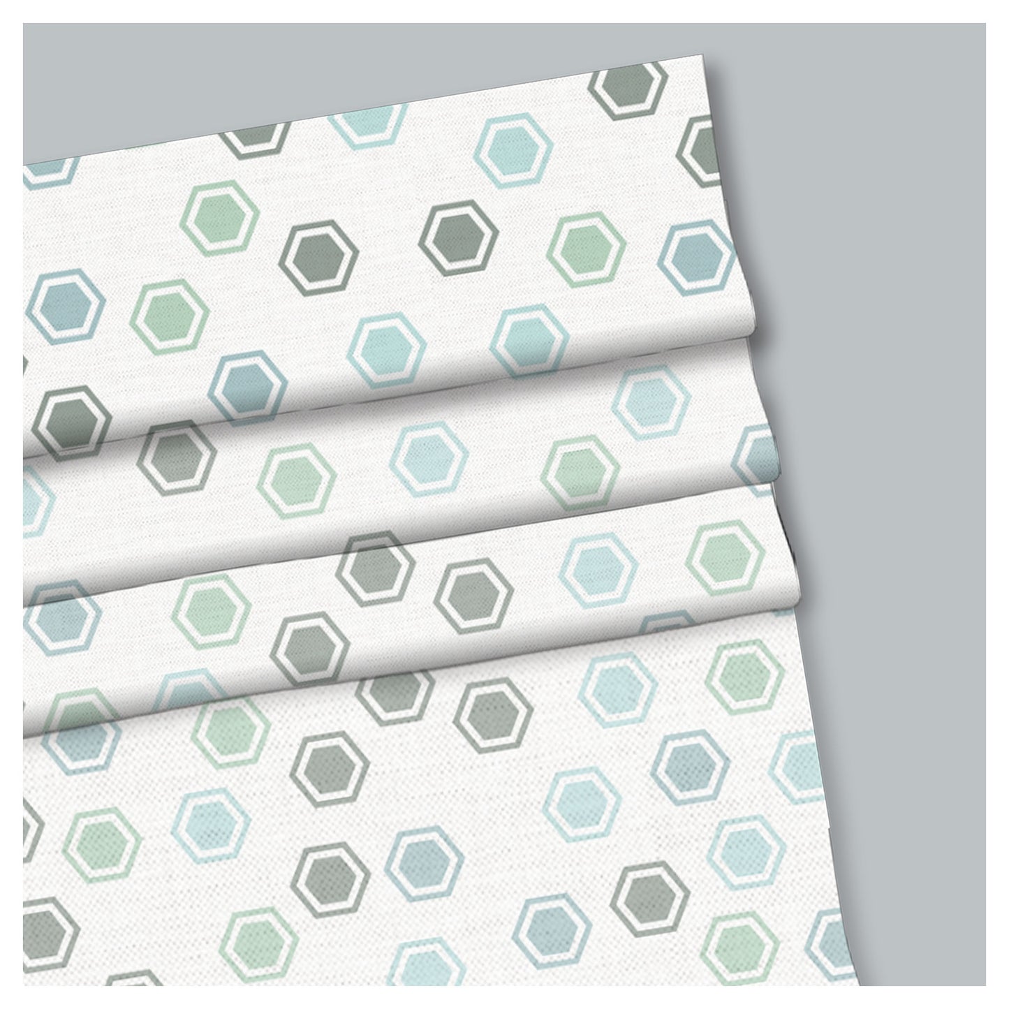 Hexagon Pattern Scandinavian Window Roman Shade