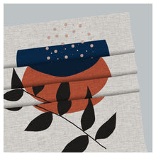 Load image into Gallery viewer, Geometric Forest Plant Polygon Abstract Shapes Roman Shade
