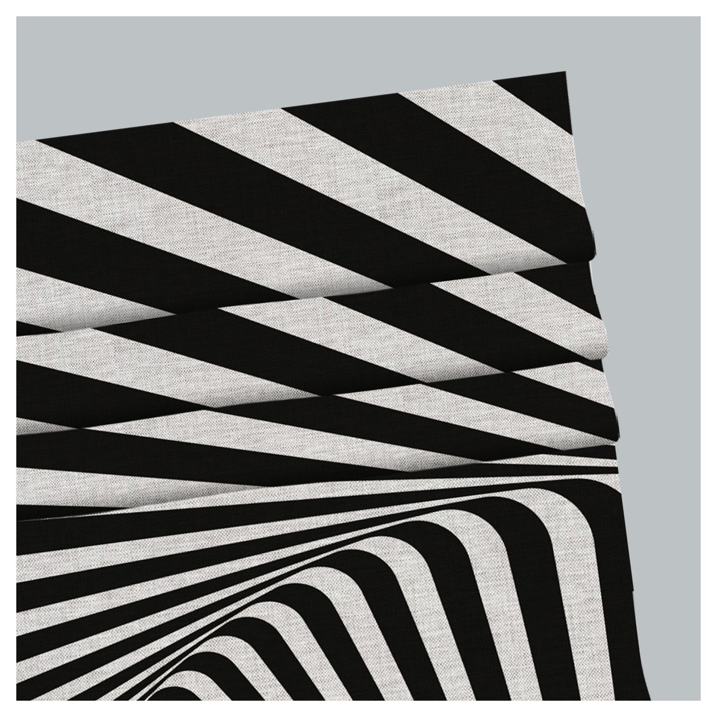 Zebra Black and White Stripes Window Roman Shade