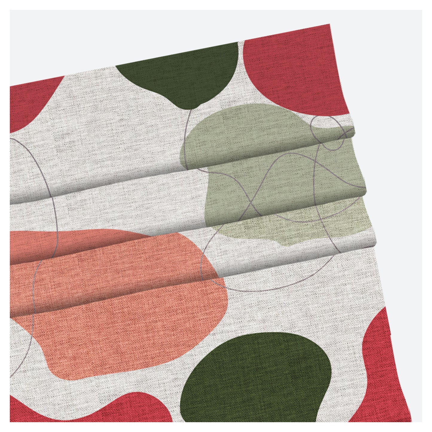 Organic Shapes Window Roman Shade
