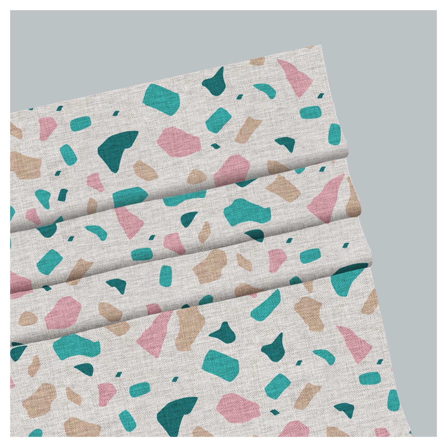 Colorful Terrazzo Pattern Print Window Roman Shade