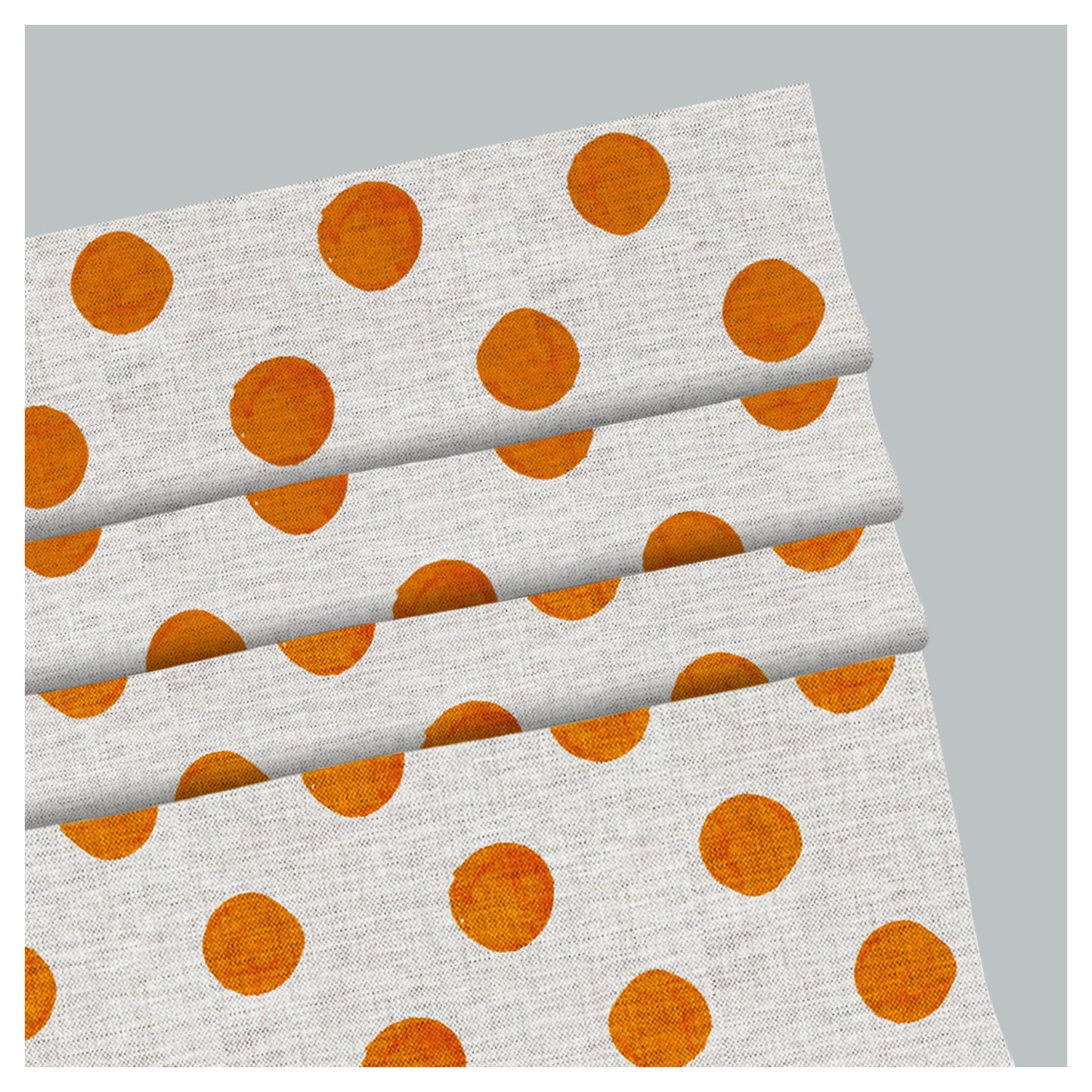 Watercolor Orange Polka Dots Pattern Scandinavian Print Window Roman Shade