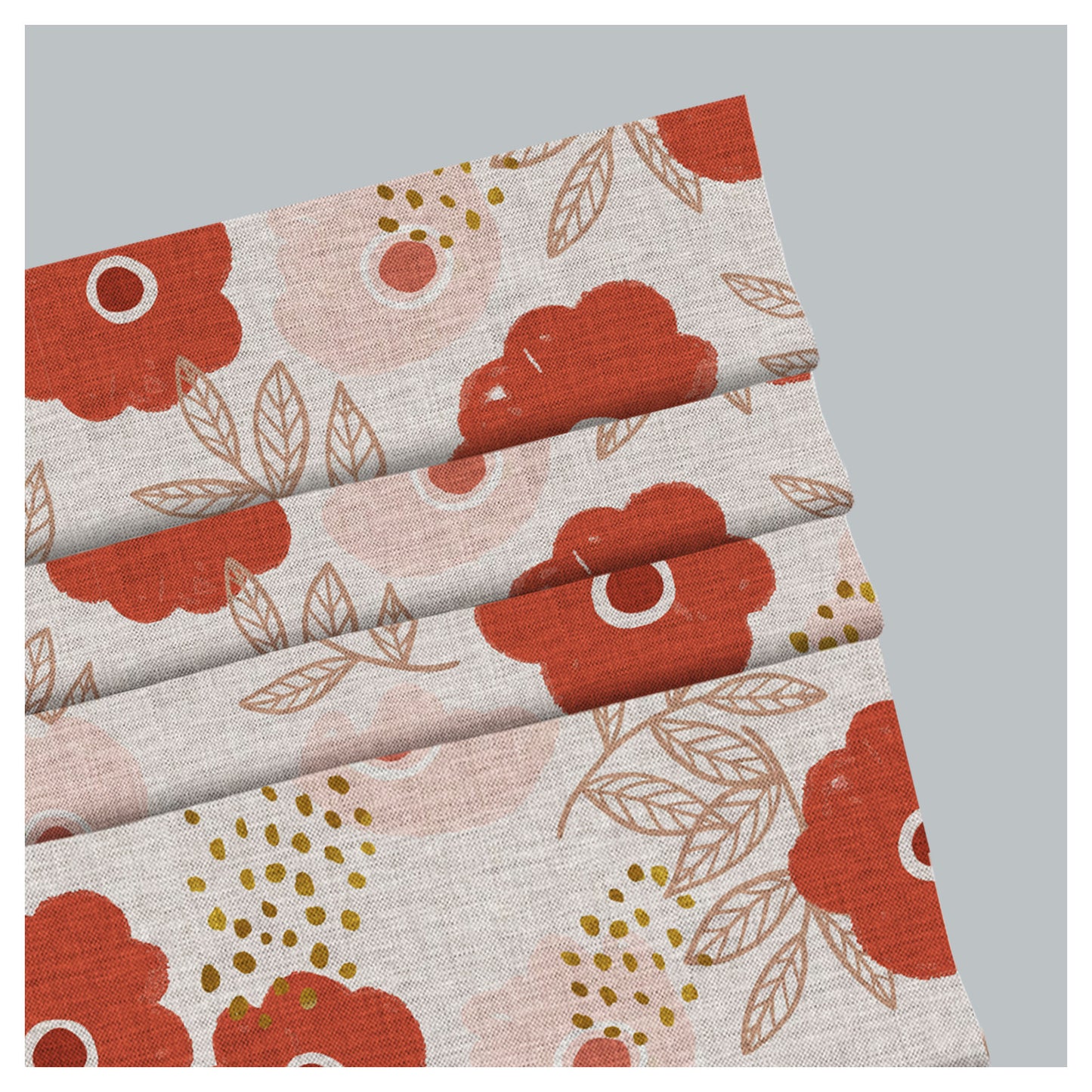 Flower Doodle Pattern Print Window Roman Shade