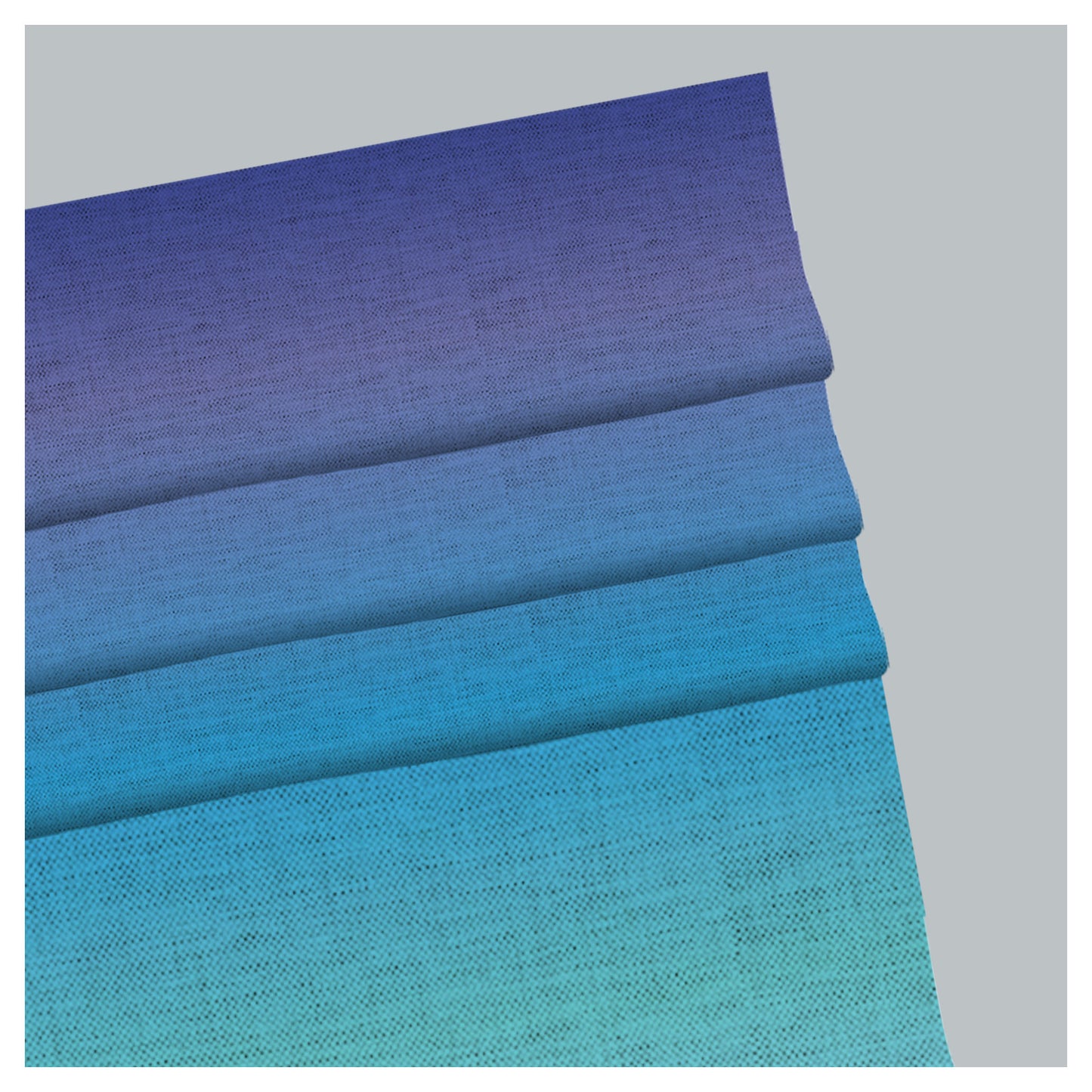Blue Ombre Gradient Tone Roman Shade