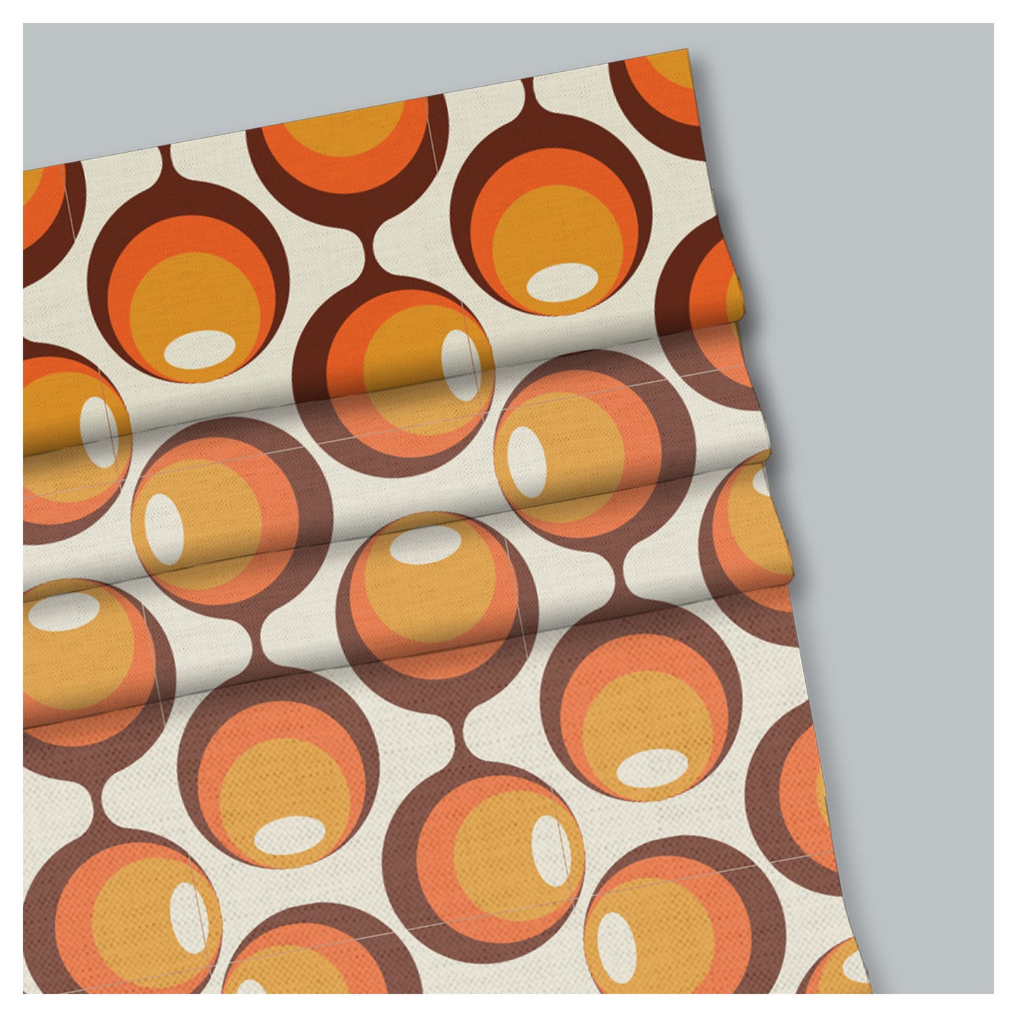 Retro Circle Geometric Print Roman Shade