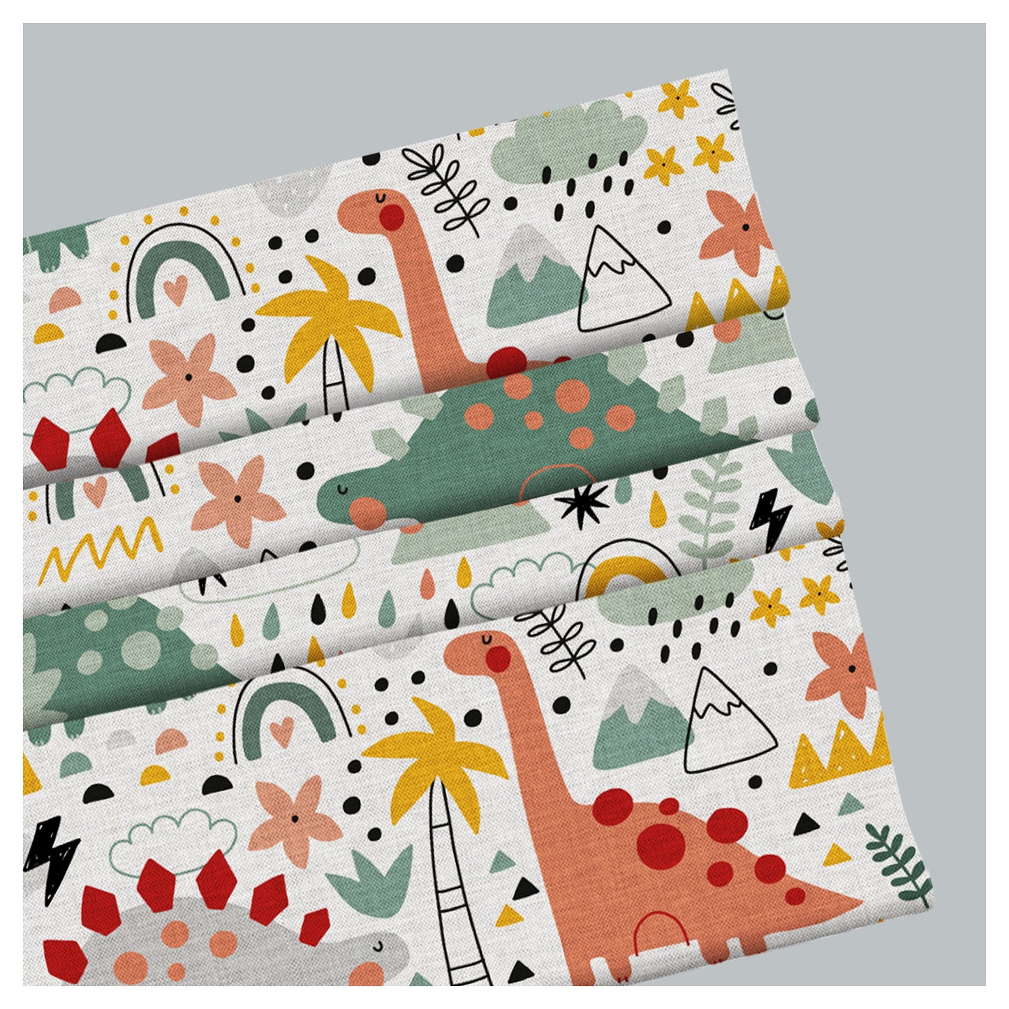Dinosaur Nursery Pattern Print Window Roman Shade