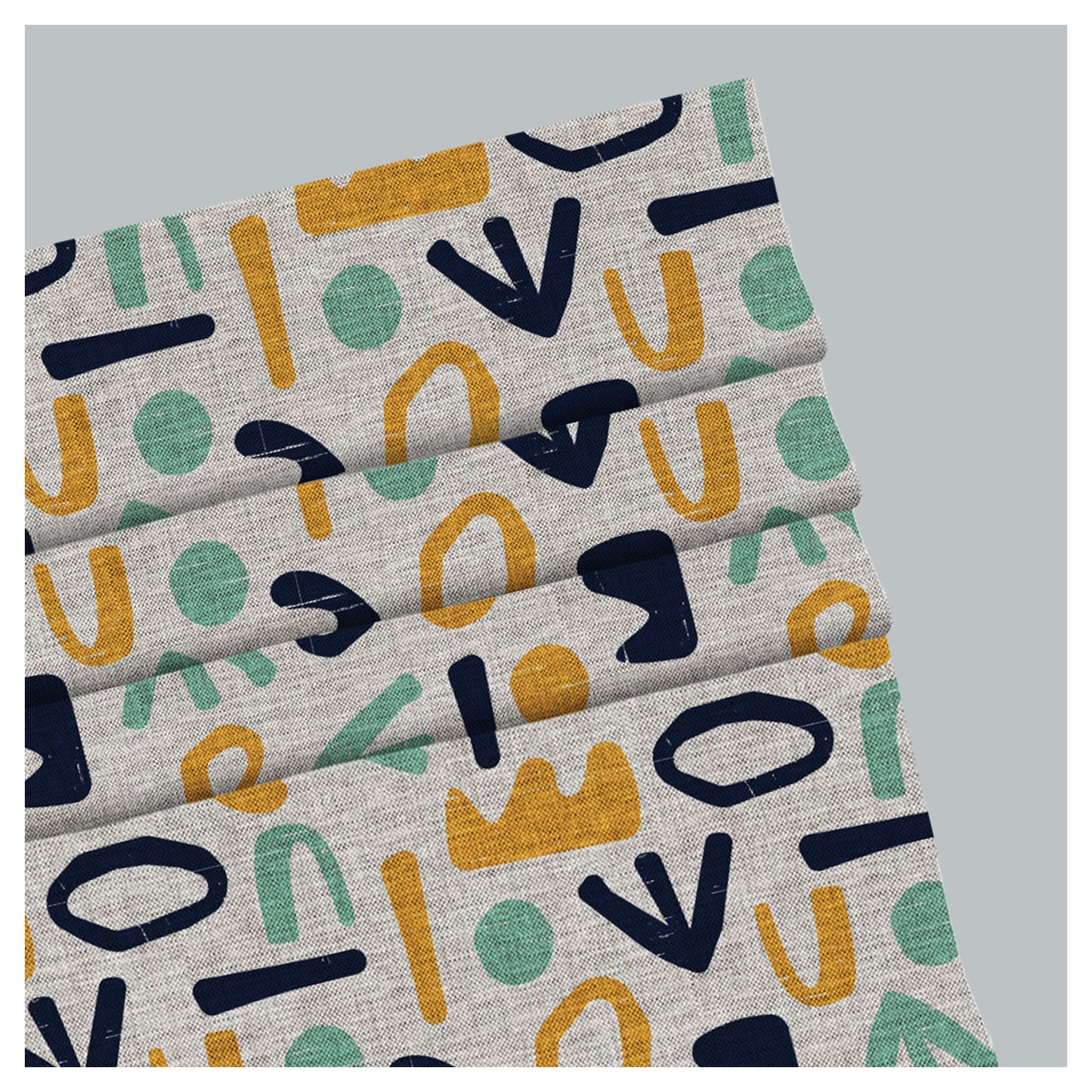 Seamless Abstract Color Shape Pattern Print Window Roman Shade