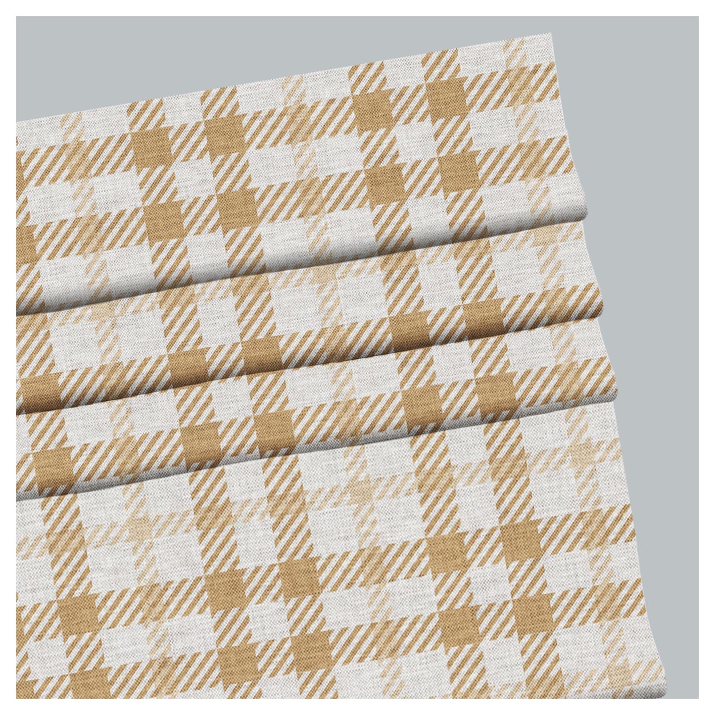 Elegant Tartan Pattern Print Window Roman Shade