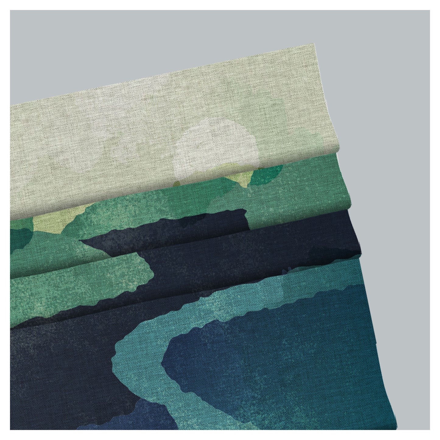 Watercolor Abstract Mountain and Lake Window Roman Shade