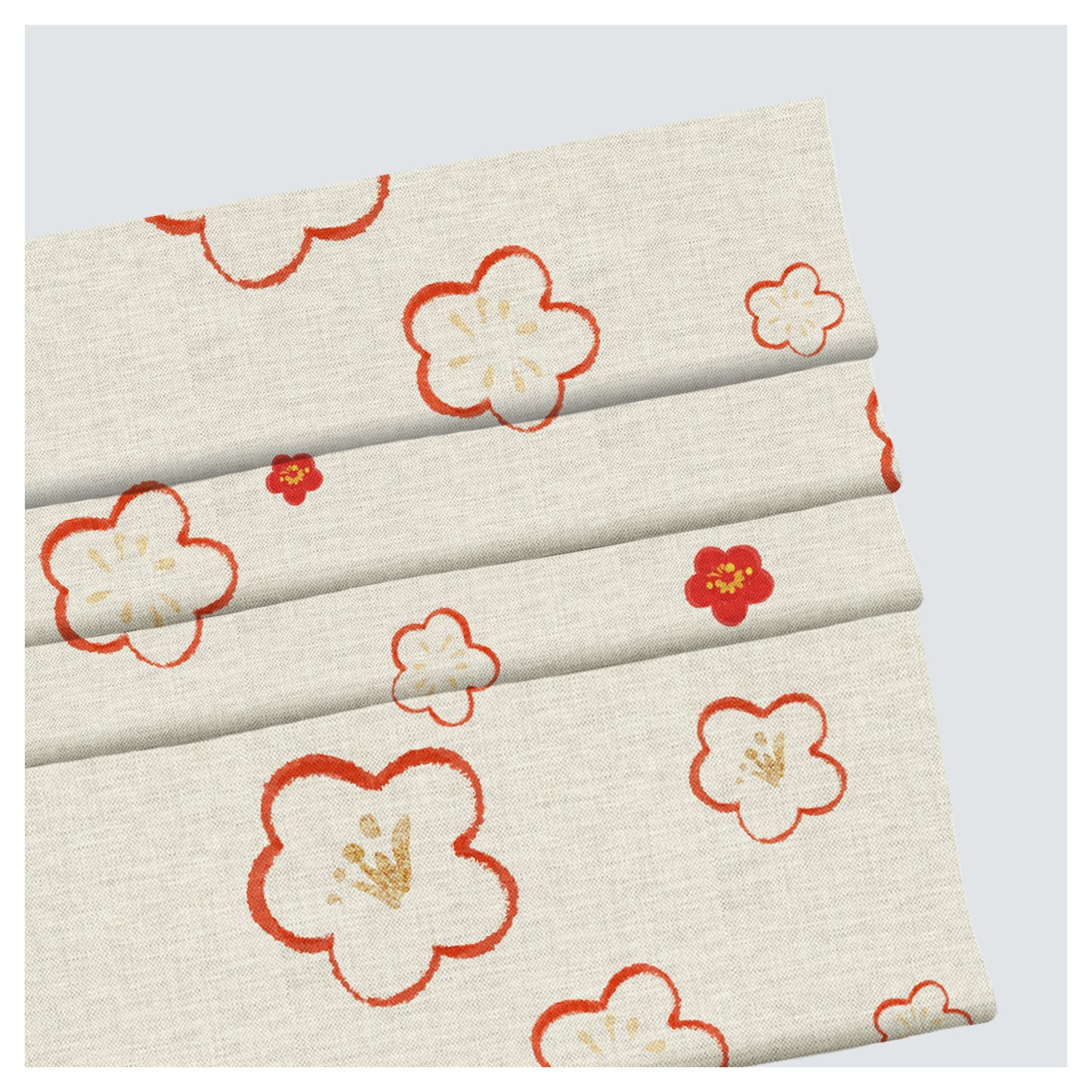 Hand Drawn Flowers Pattern Print Window Roman Shade