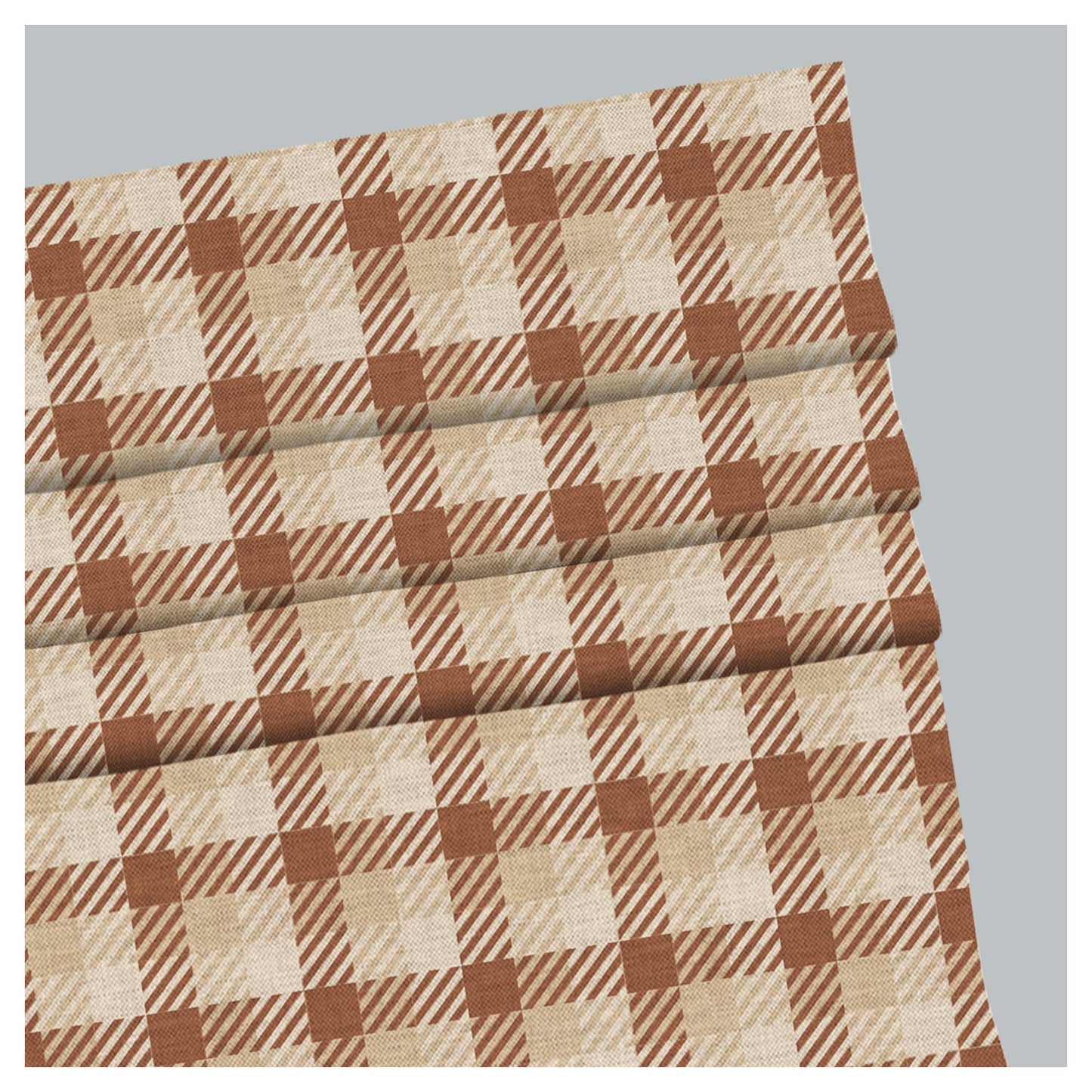 Elegant Tartan Pattern Print Window Roman Shade