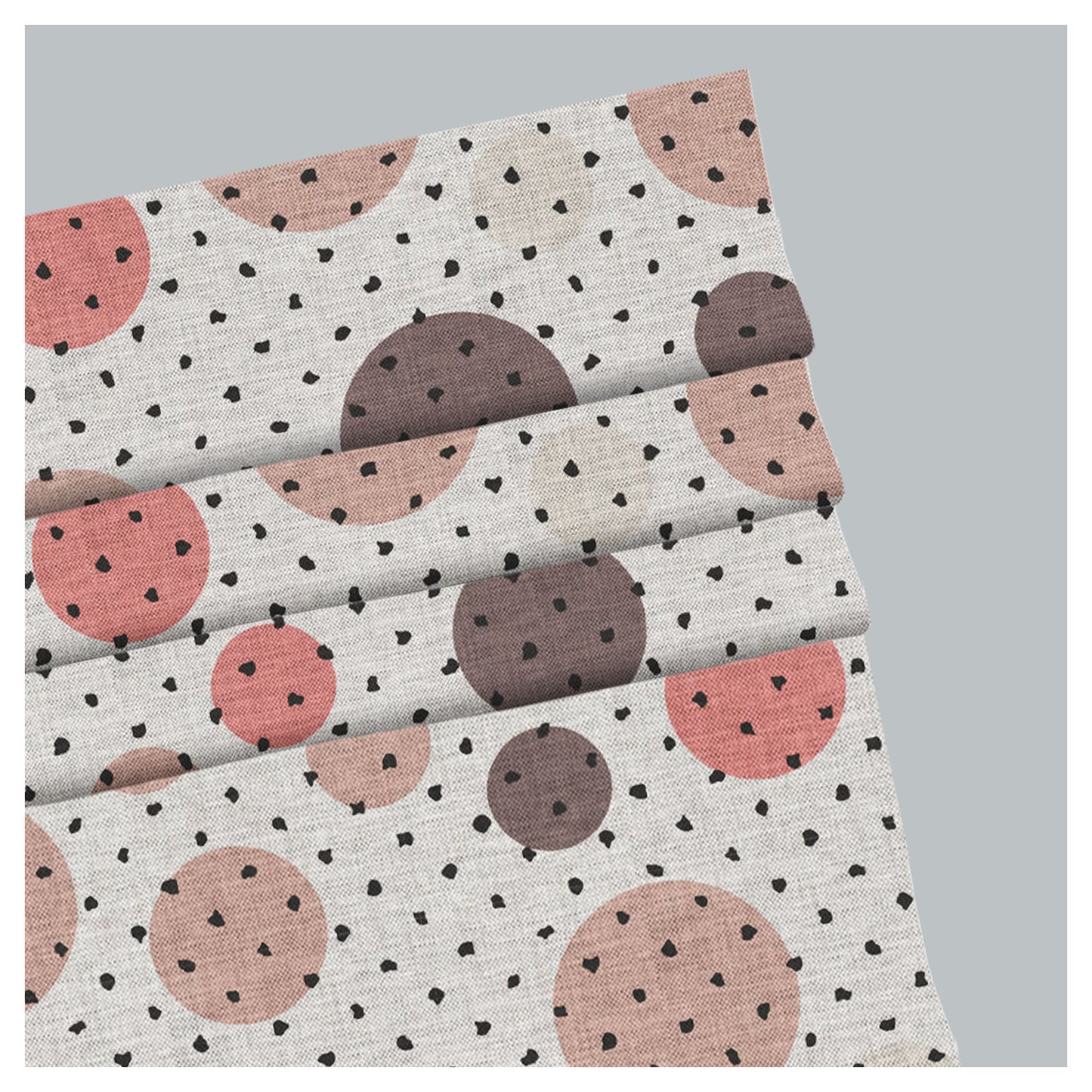 Circle and Dot Combination Window Roman Shade
