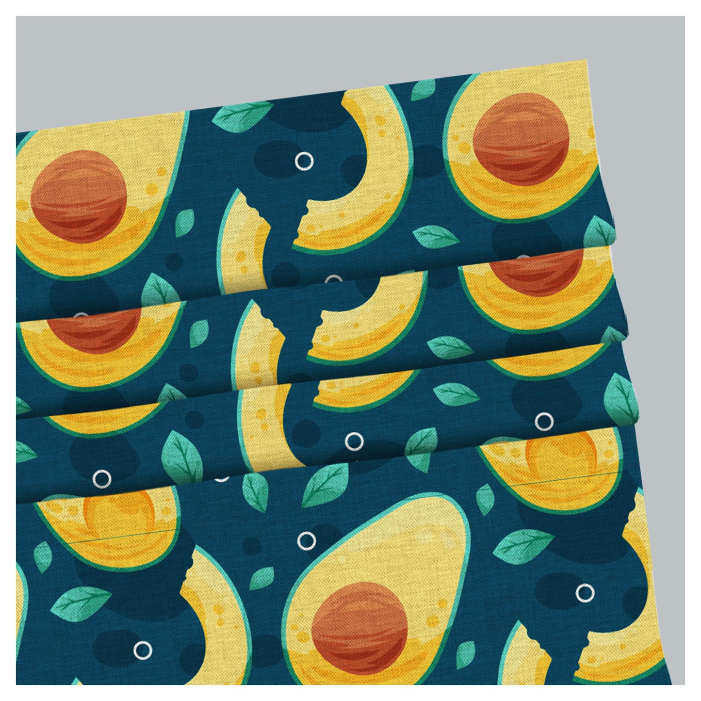 Nursery Cute Avocado Pattern Print Window Roman Shade