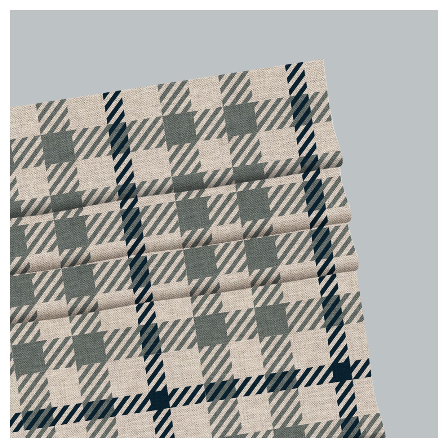 Elegant Tartan Pattern Print Window Roman Shade