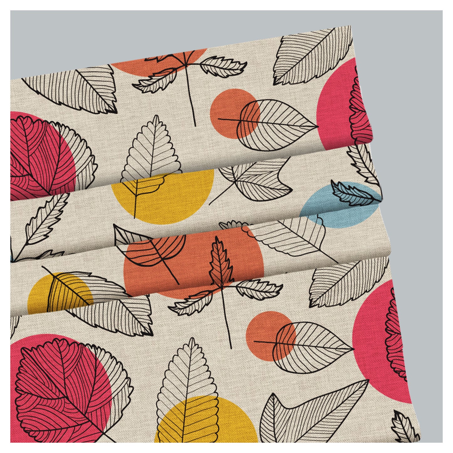 Leaves Seamless Autumn Pattern Print Window Roman Shade