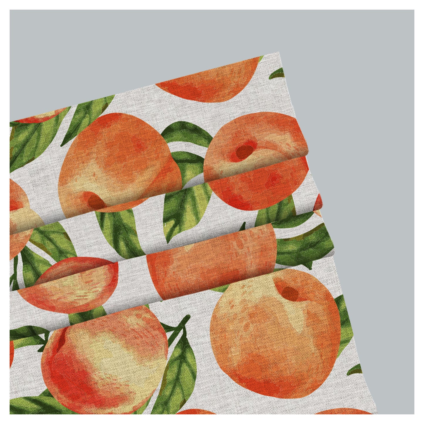 Hand Painted Watercolor Peach Pattern Print Window Roman Shade