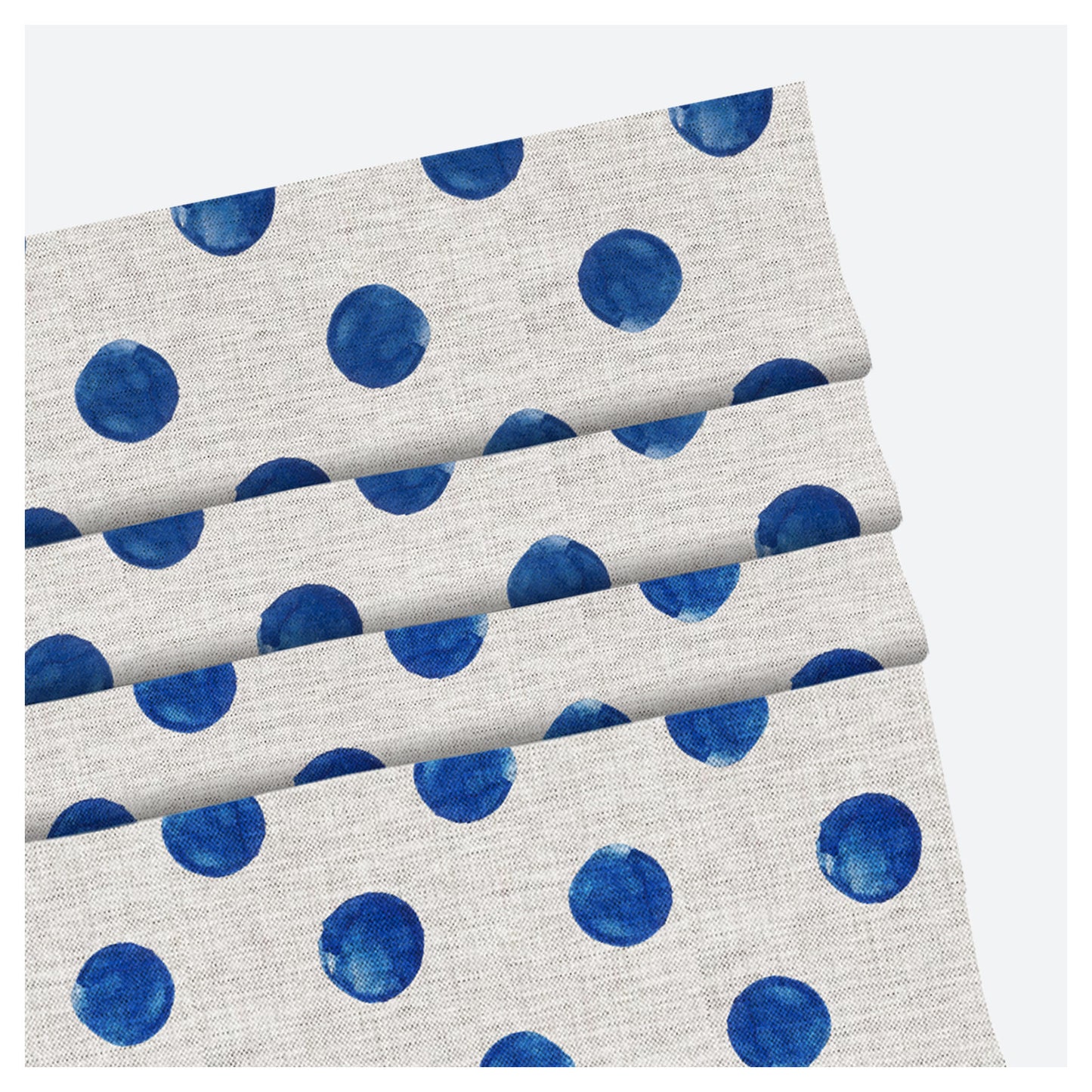 Watercolor Blue Polka Dots Pattern Scandinavian Print Window Roman Shade