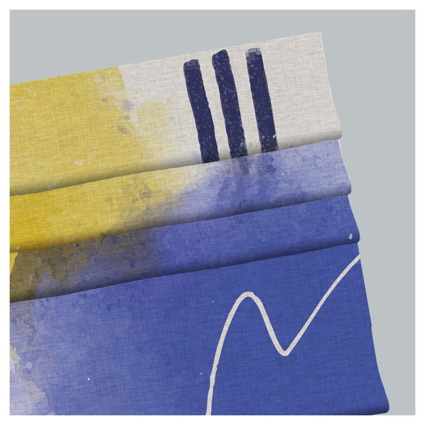 Watercolor Yellow Blue Blend Window Roman Shade