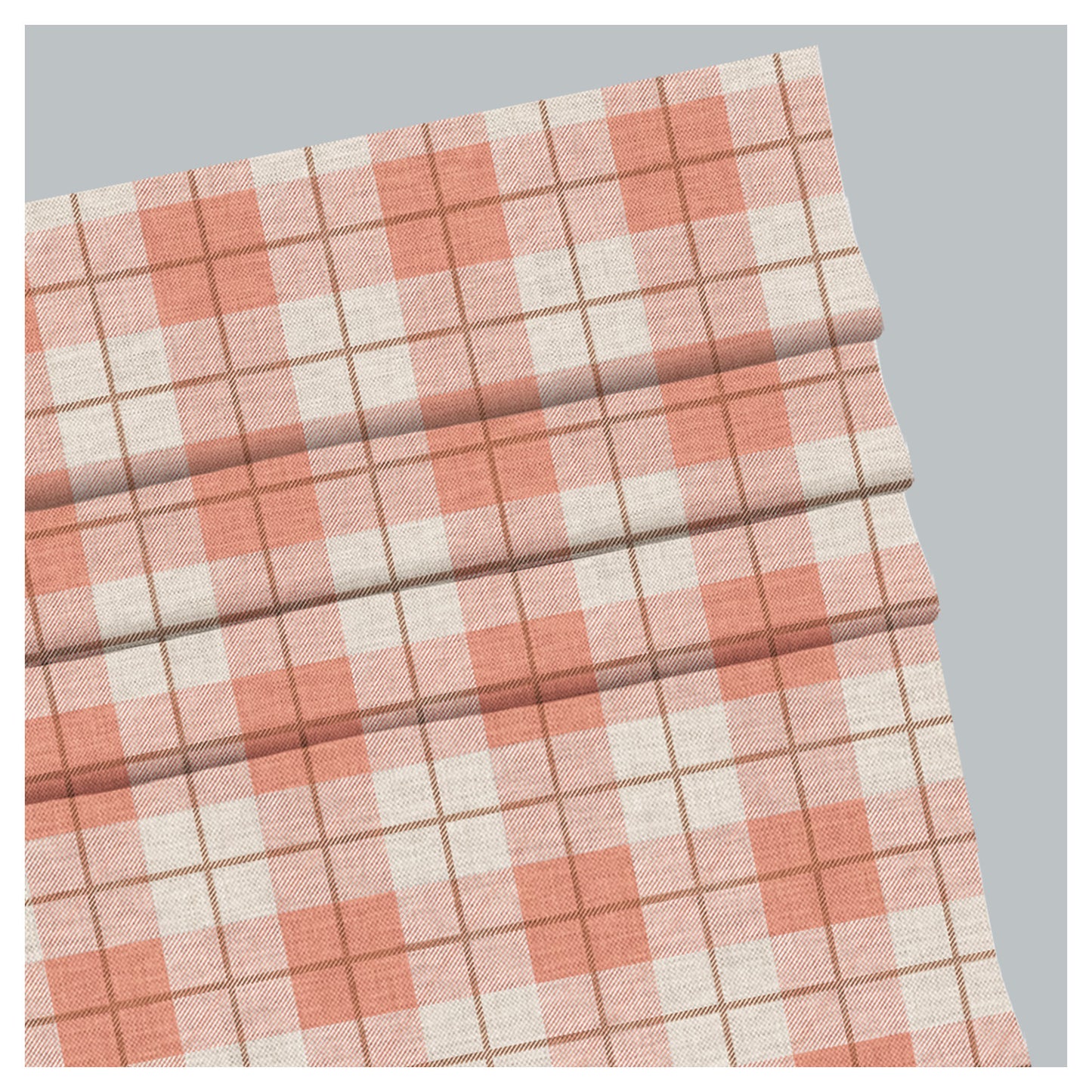 Pink Elegant Tartan Pattern Print Window Roman Shade