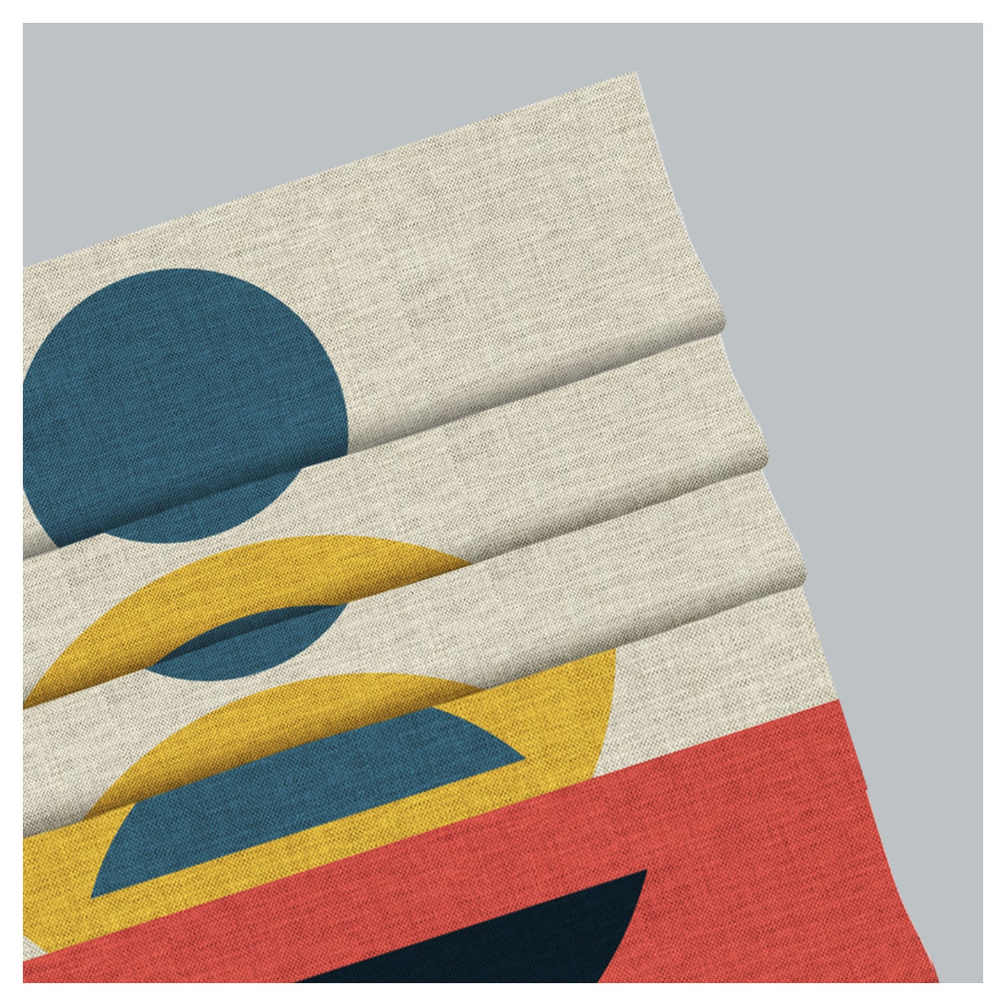 Collage Geometric Bauhaus Style Pattern Print Window Roman Shade