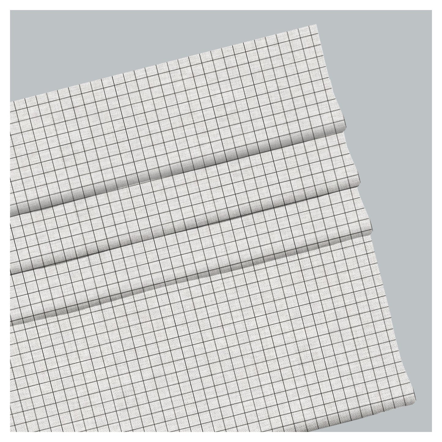 Checked Square Pattern Print Window Roman Shade