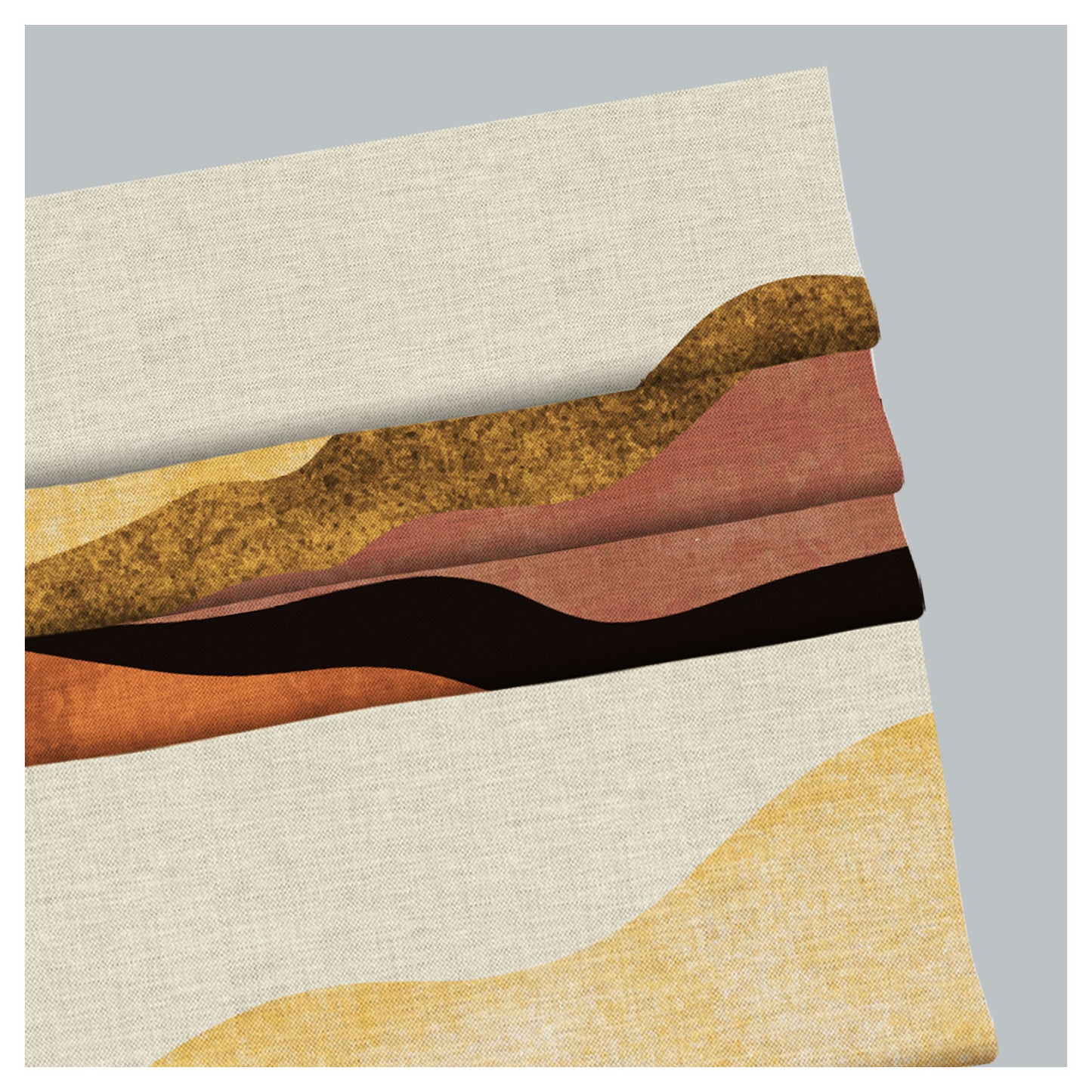 Abstract Mountain Landscape Boho Window Roman Shade