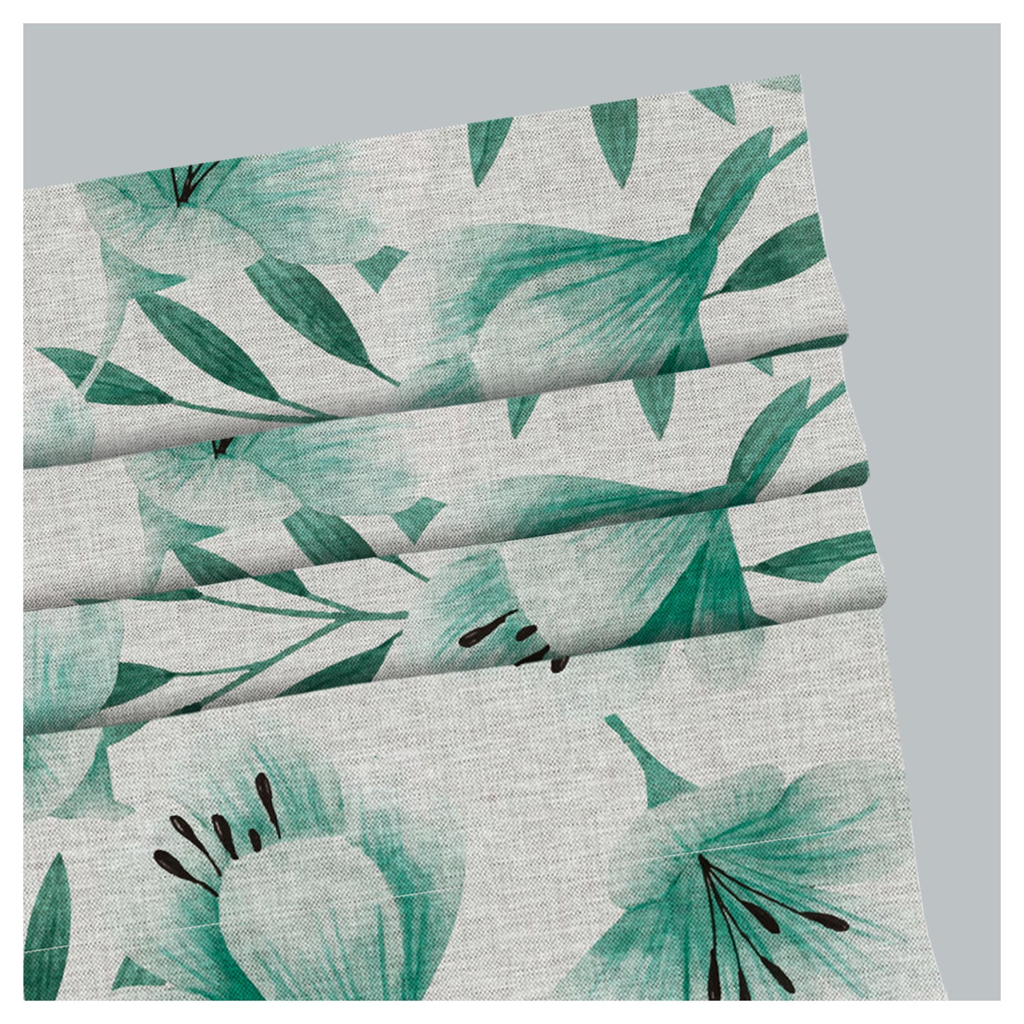 Watercolor Floral Pattern Print Window Roman Shade