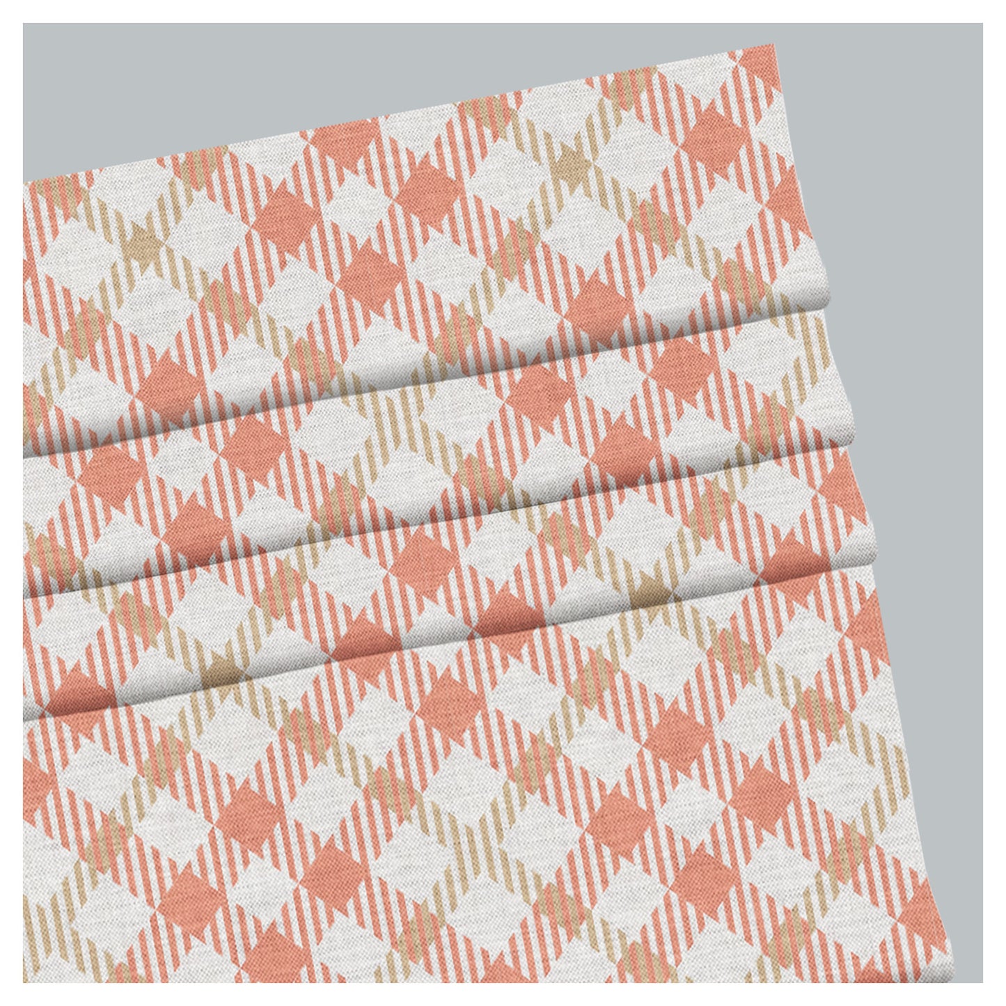 Pink Elegant Tartan Pattern Print Window Roman Shade