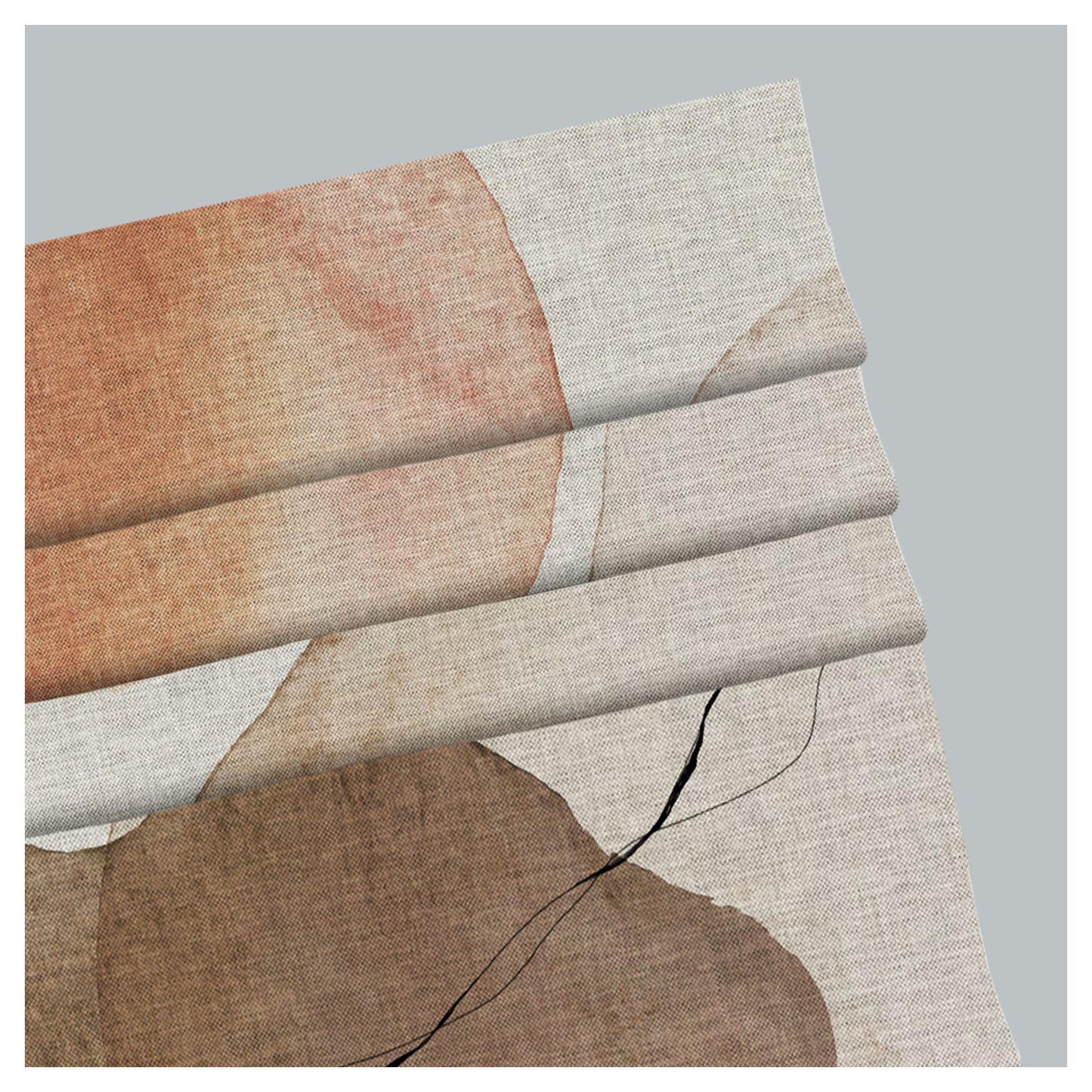 Earth Tone Abstract Pattern Print Window Roman Shade