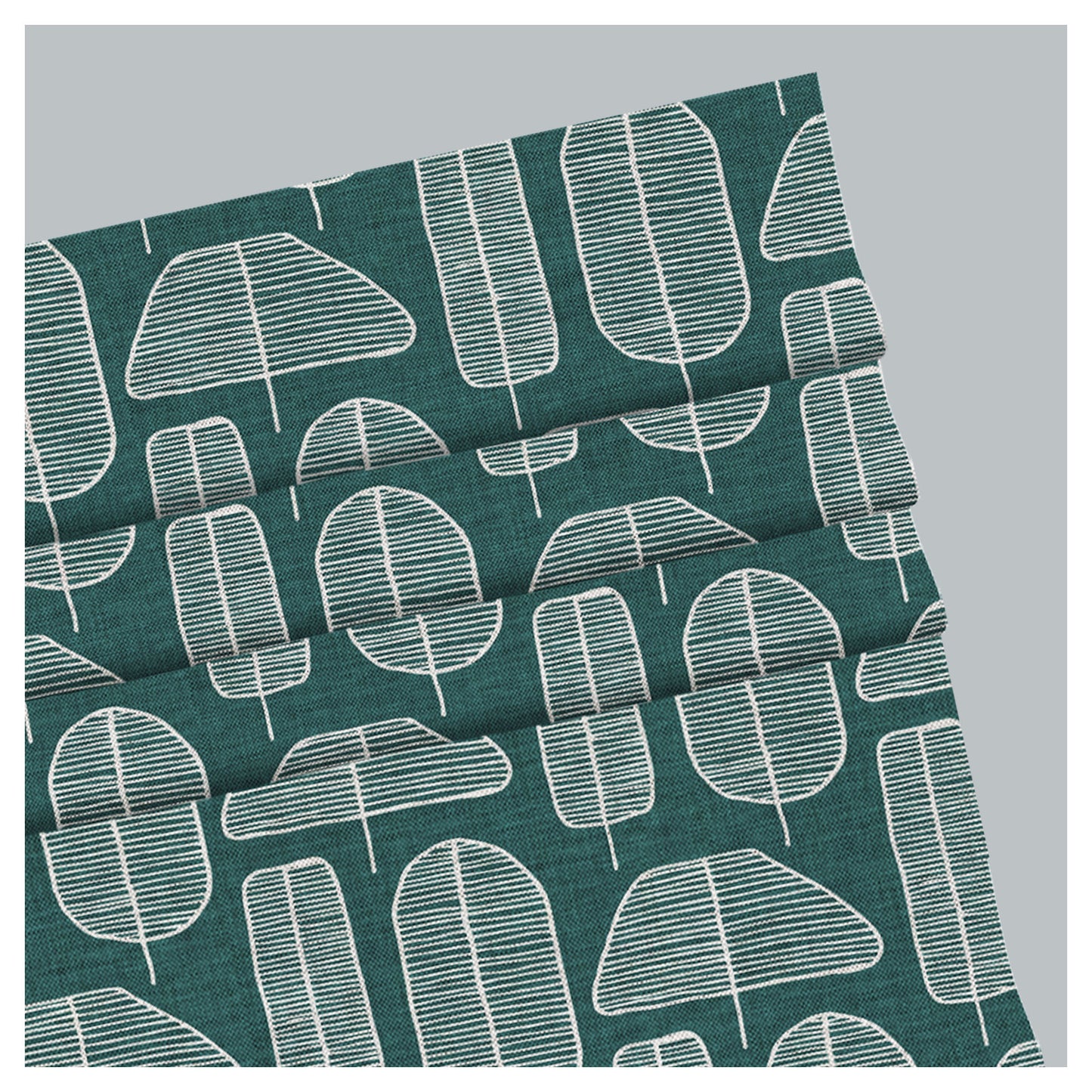 Organic Natural Leaf Shape Window Roman Shade