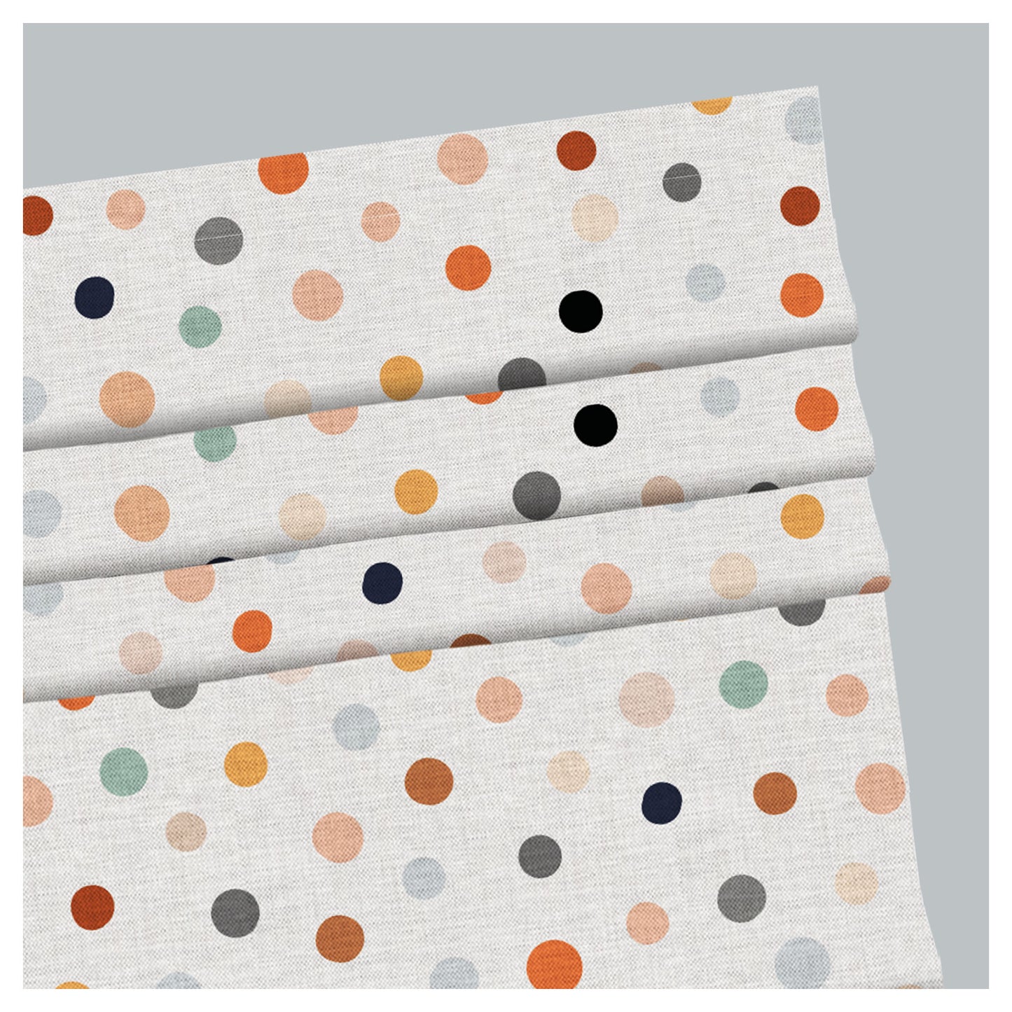 Nursery Colorful Polka Dot Pattern Print Window Roman Shade