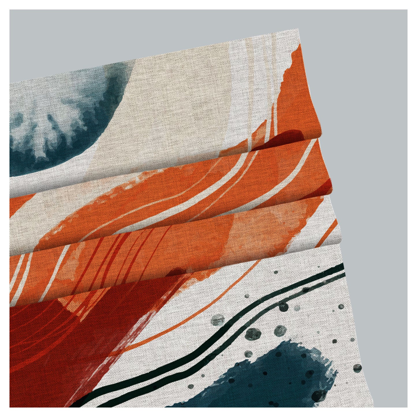 Hand Draw Abstract Pattern Print Window Roman Shade