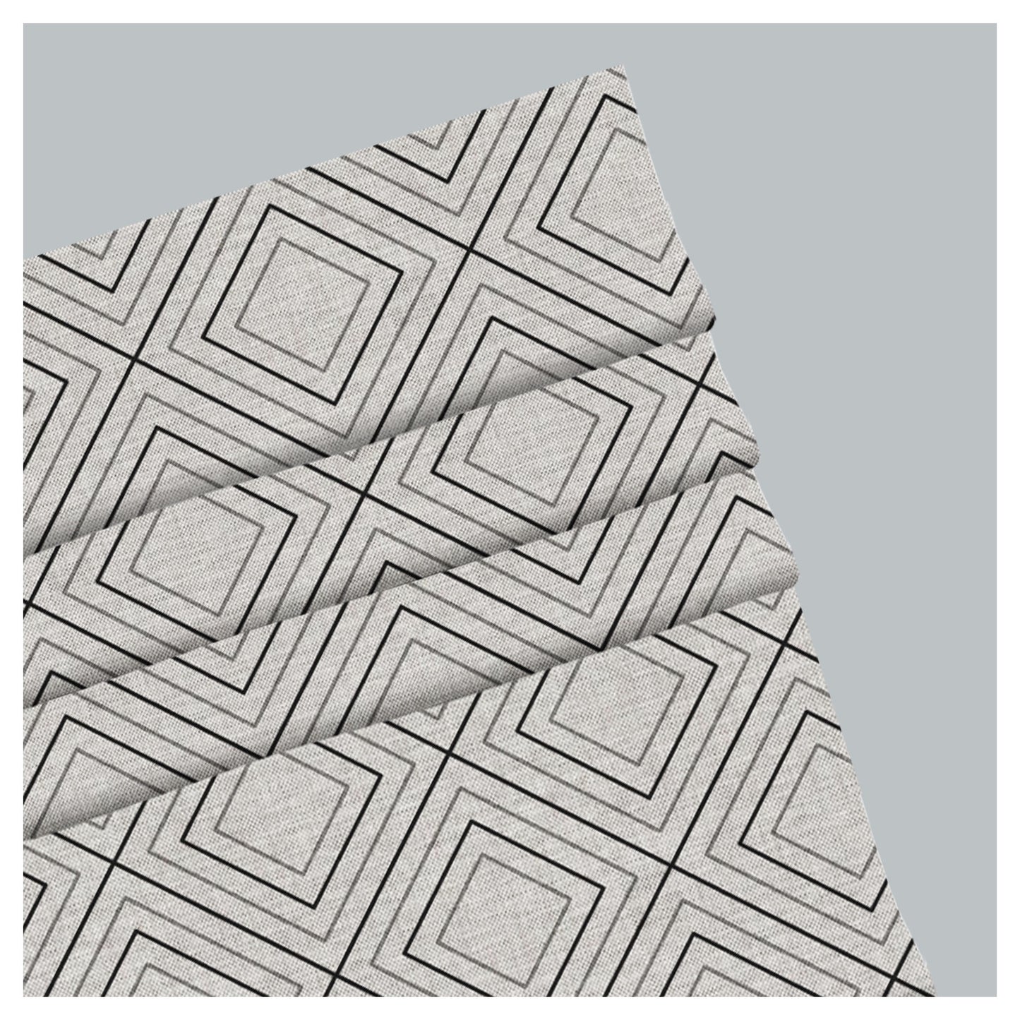 Black And White Diamond Shapes Pattern Window Roman Shade