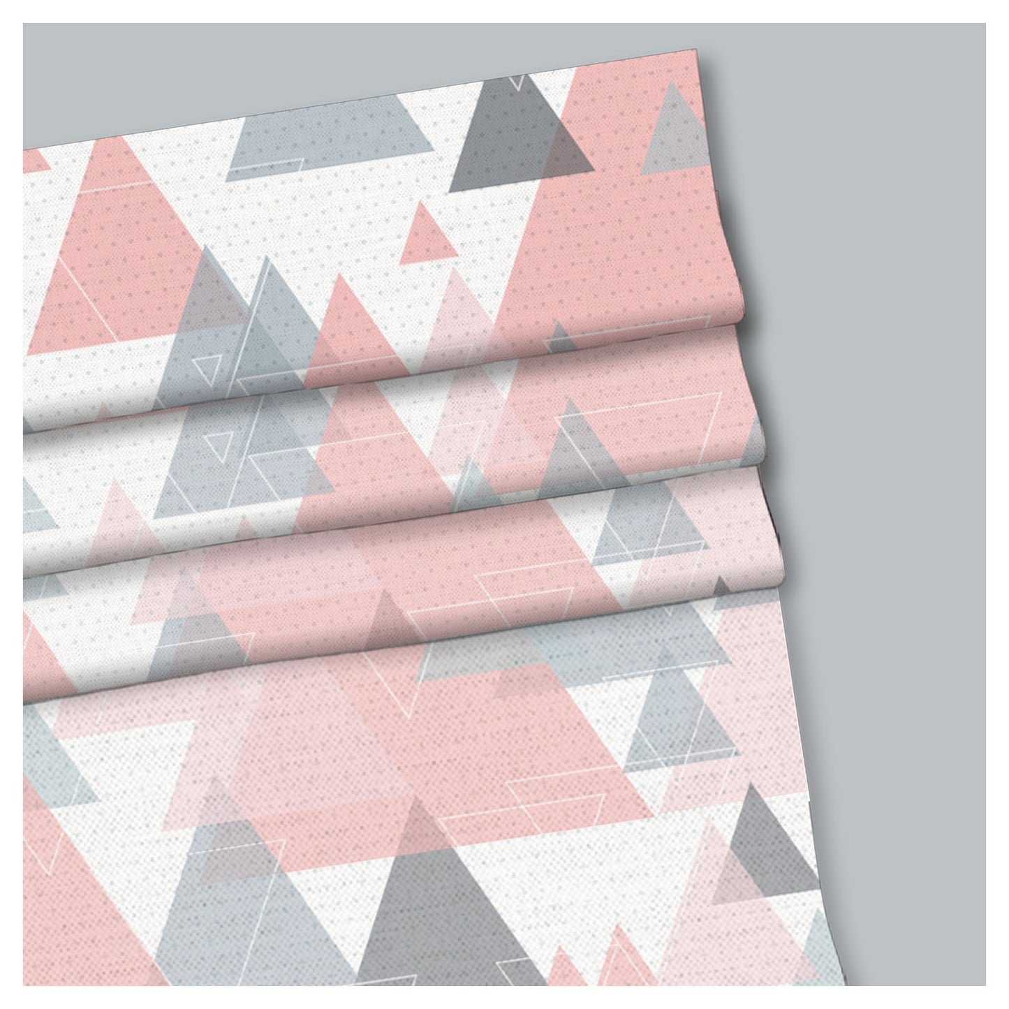Pink Triangle Scandinavian Window Roman Shade