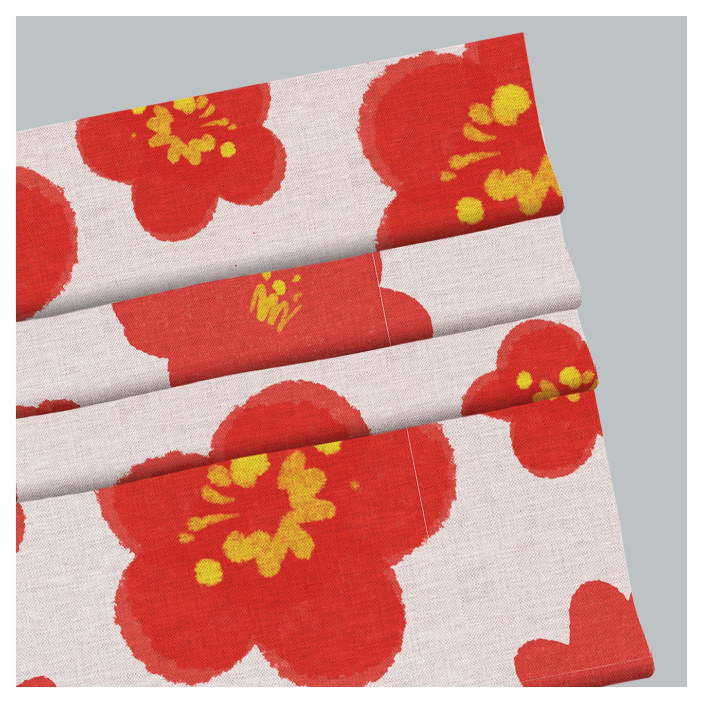 Hand Drawn Flowers Pattern Print Window Roman Shade