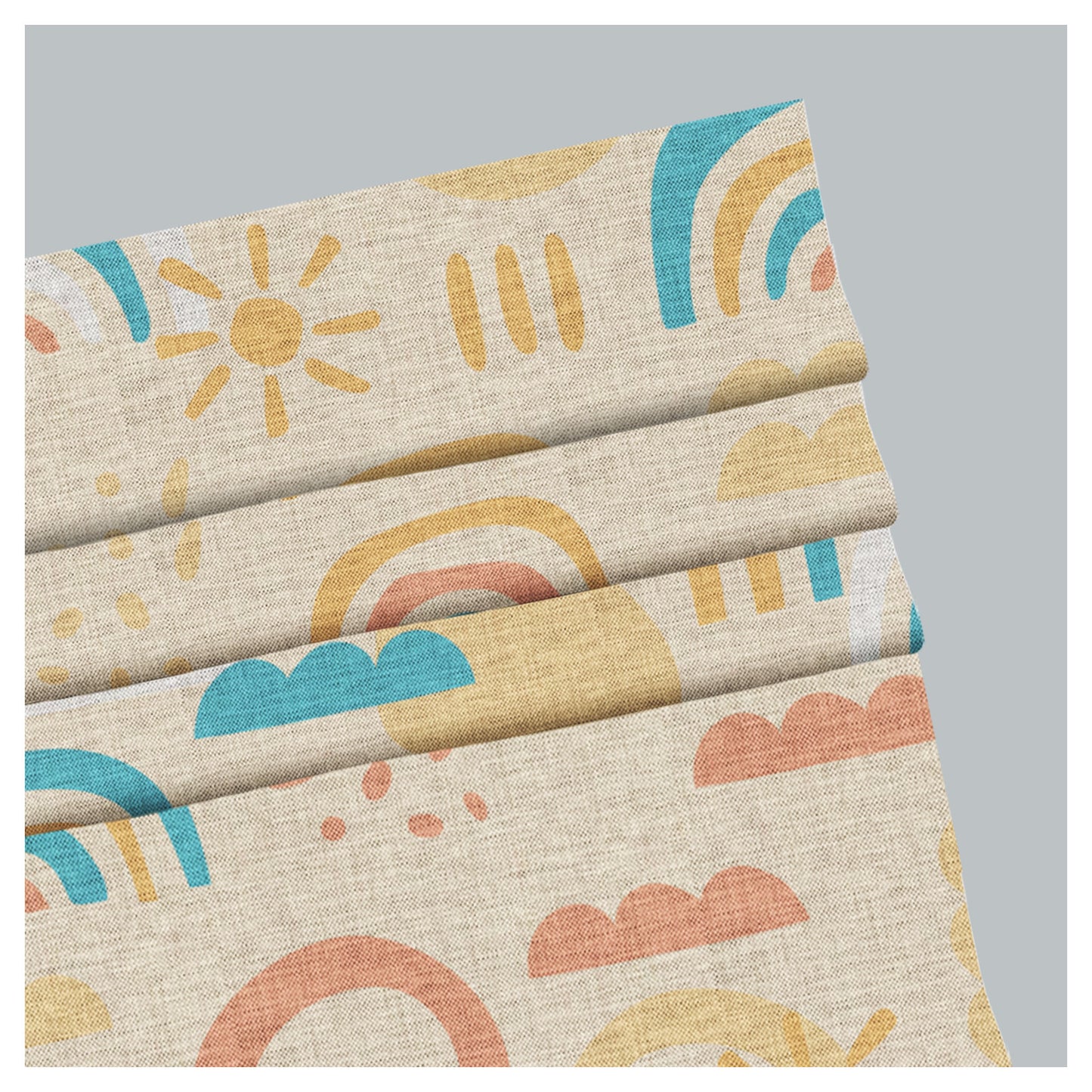 Nursery Rainbow Boho Vibes Window Roman Shade